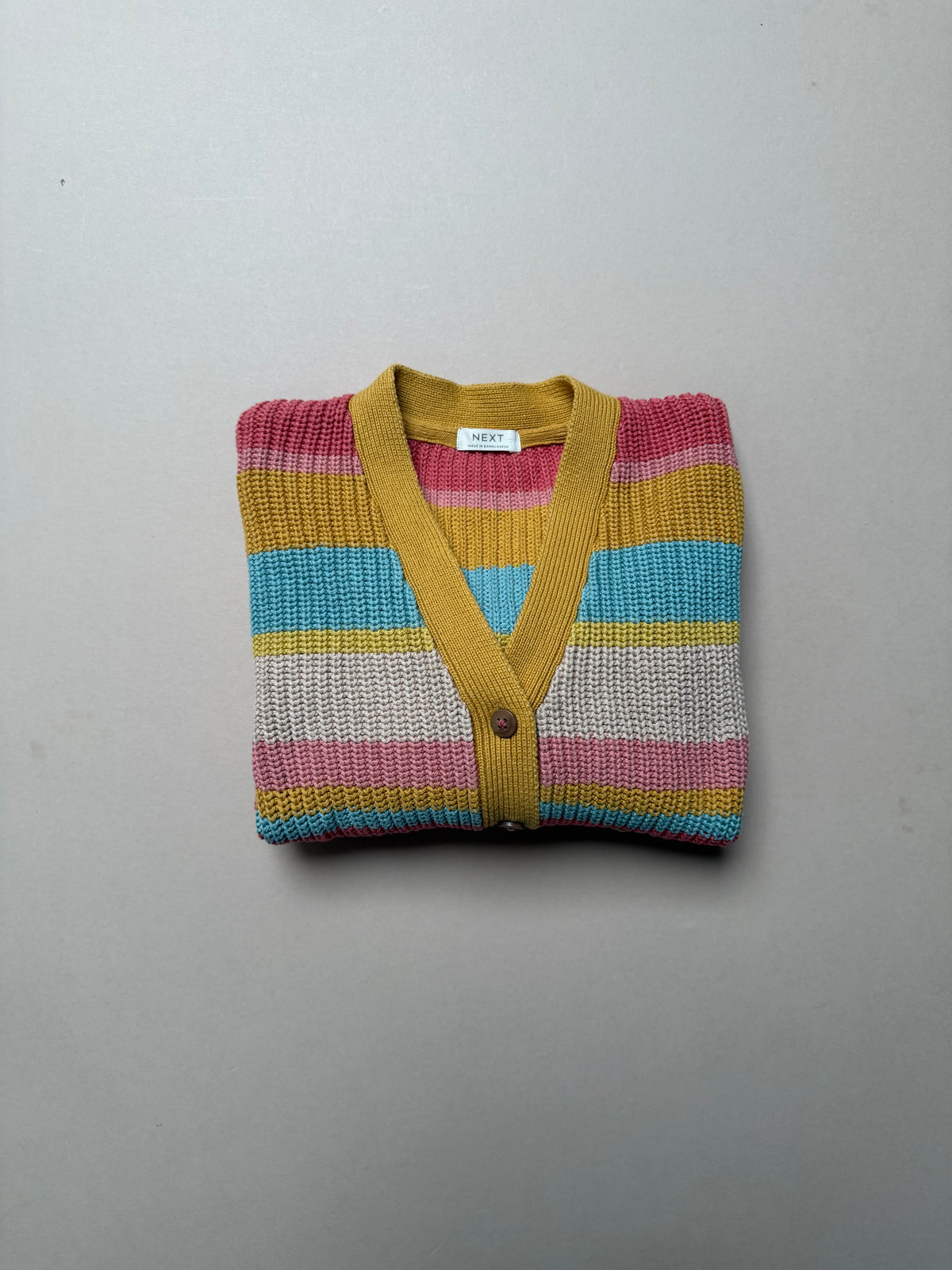Next Rainbow Striped Cardigan With Llama Pockets in 2-3 Years