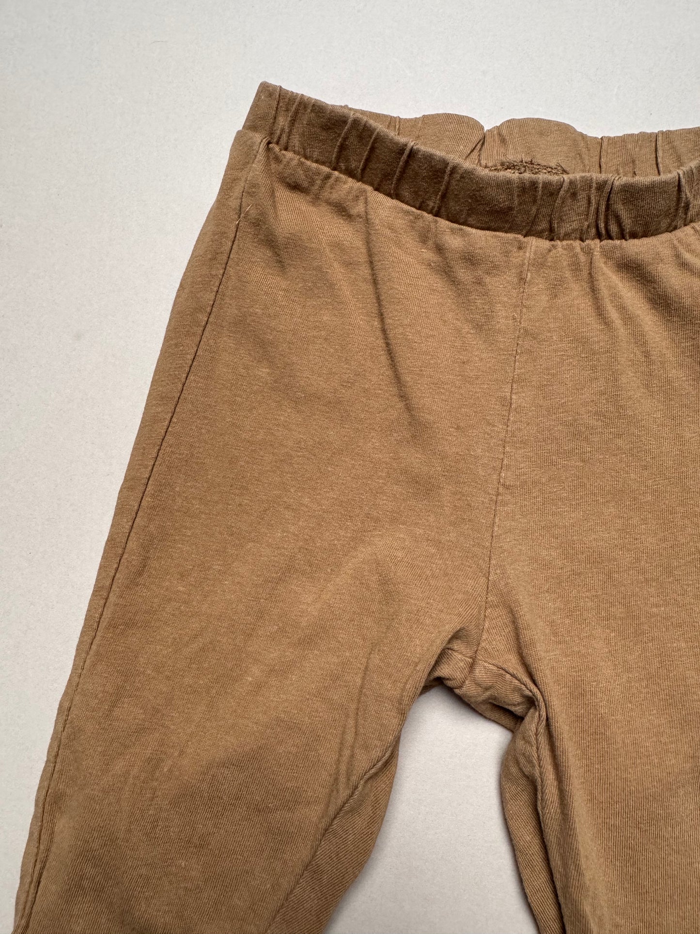 H&M Thin Tan Cotton Trousers in 6-9 Months