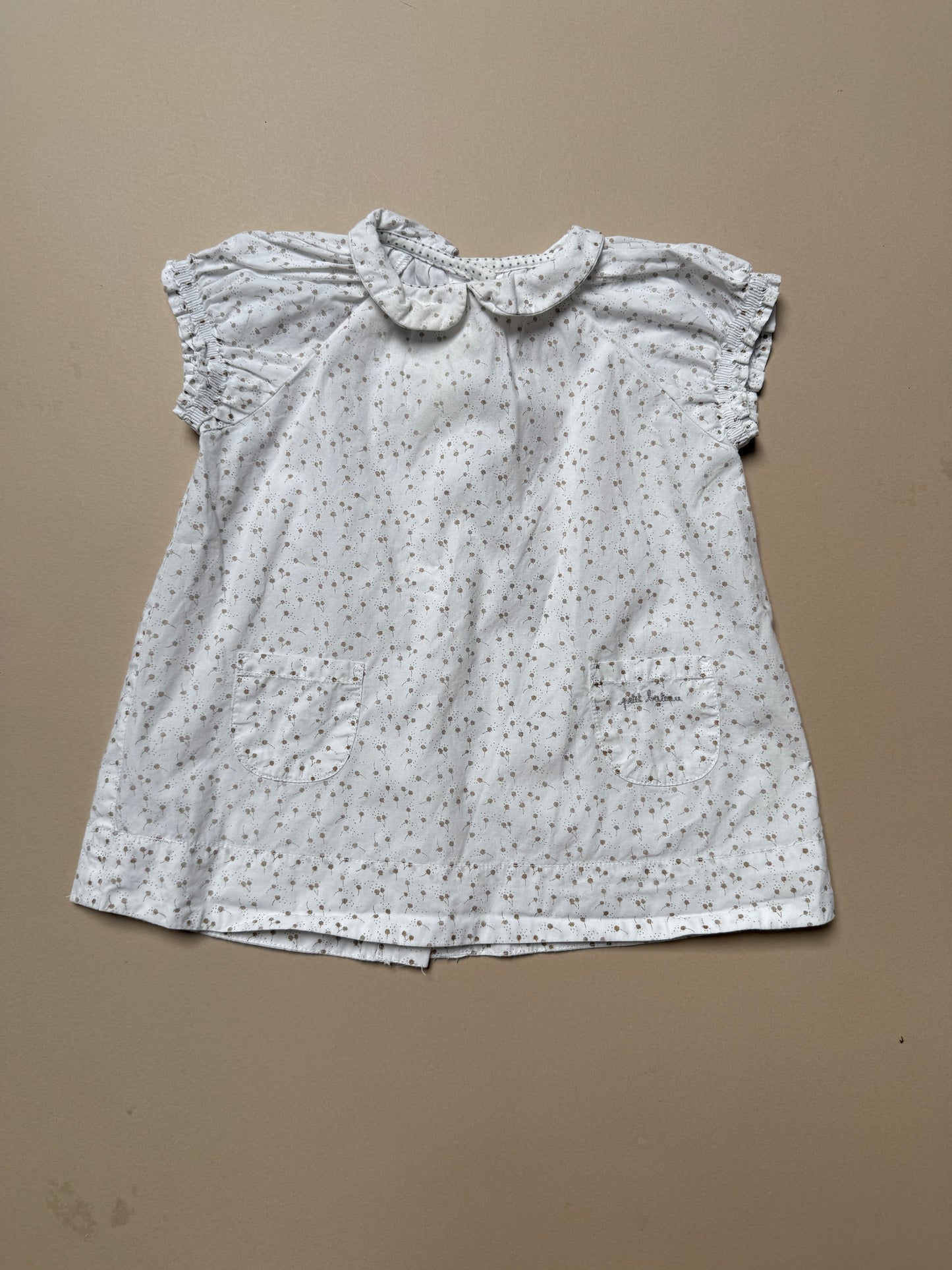 Petit Bateau Cotton Peter Pan Collar Dress in 3-6 Months