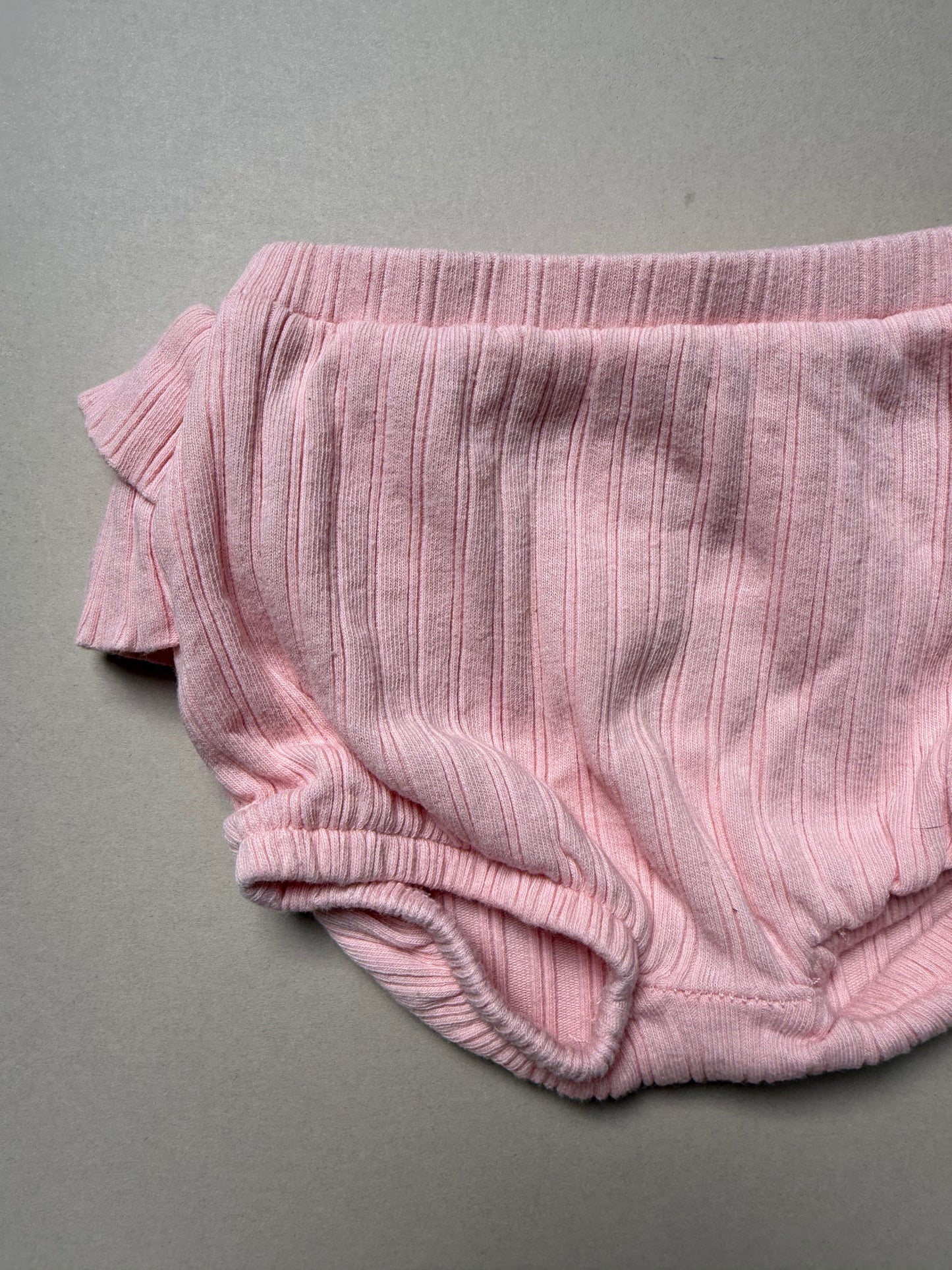 Seed Daisy Printed & Pink Ruffled Bloomers Set in 6-12 Months