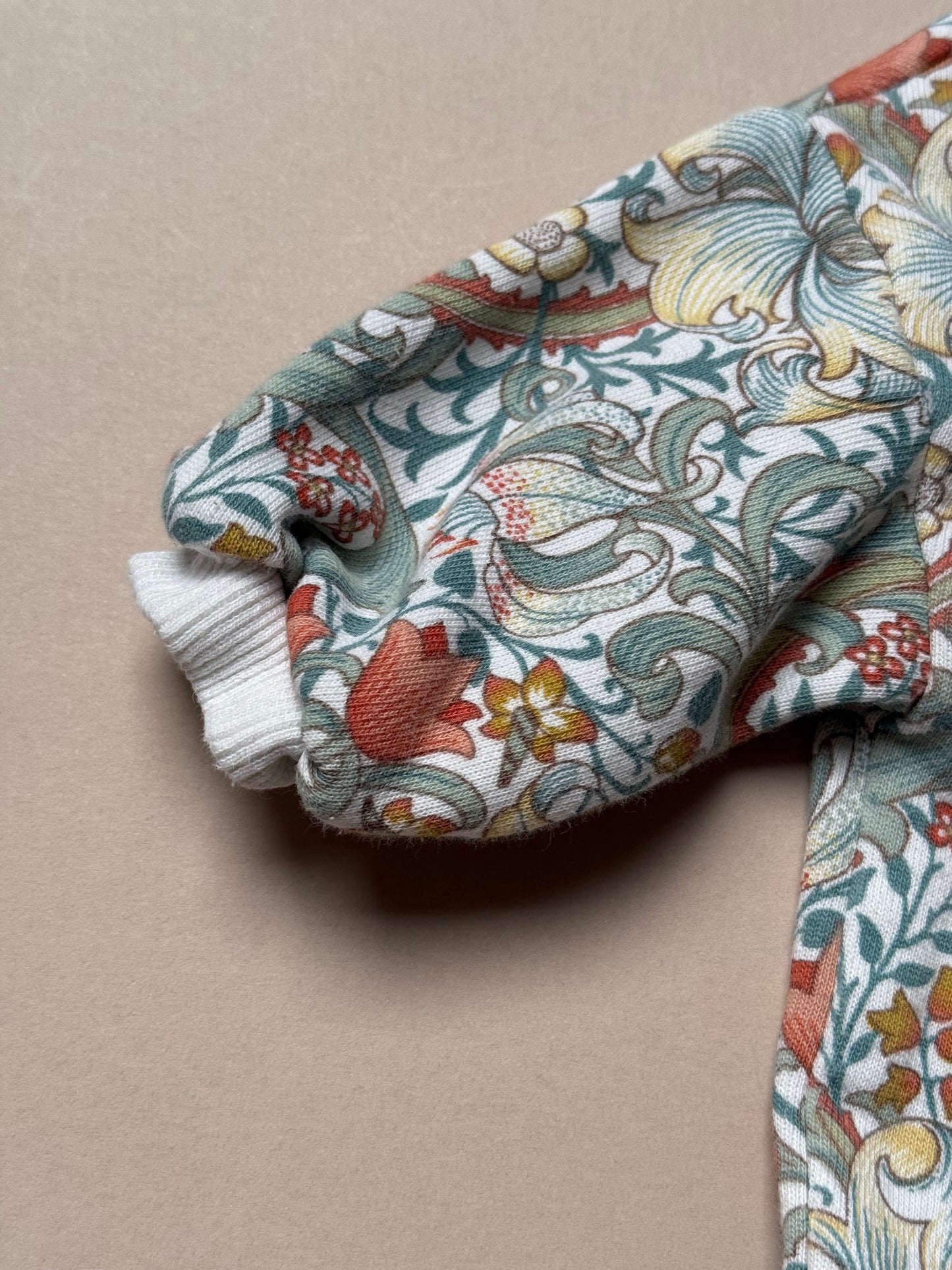 Next x Morris & Co Long Sleeved Printed Sweat Top in 6-9 Months