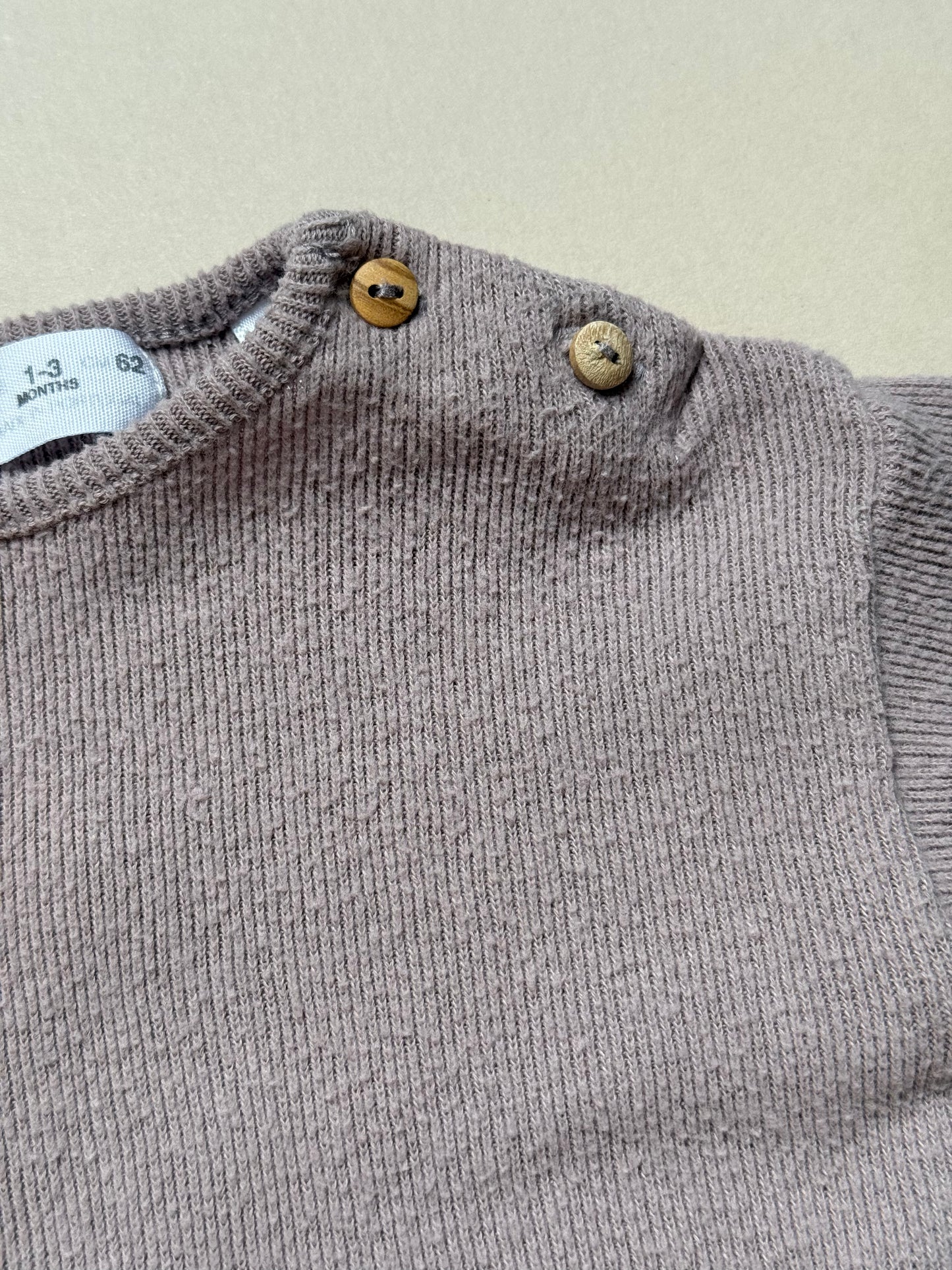 Zara Plum Long Sleeved Top & Legging Set in 1-3 Months