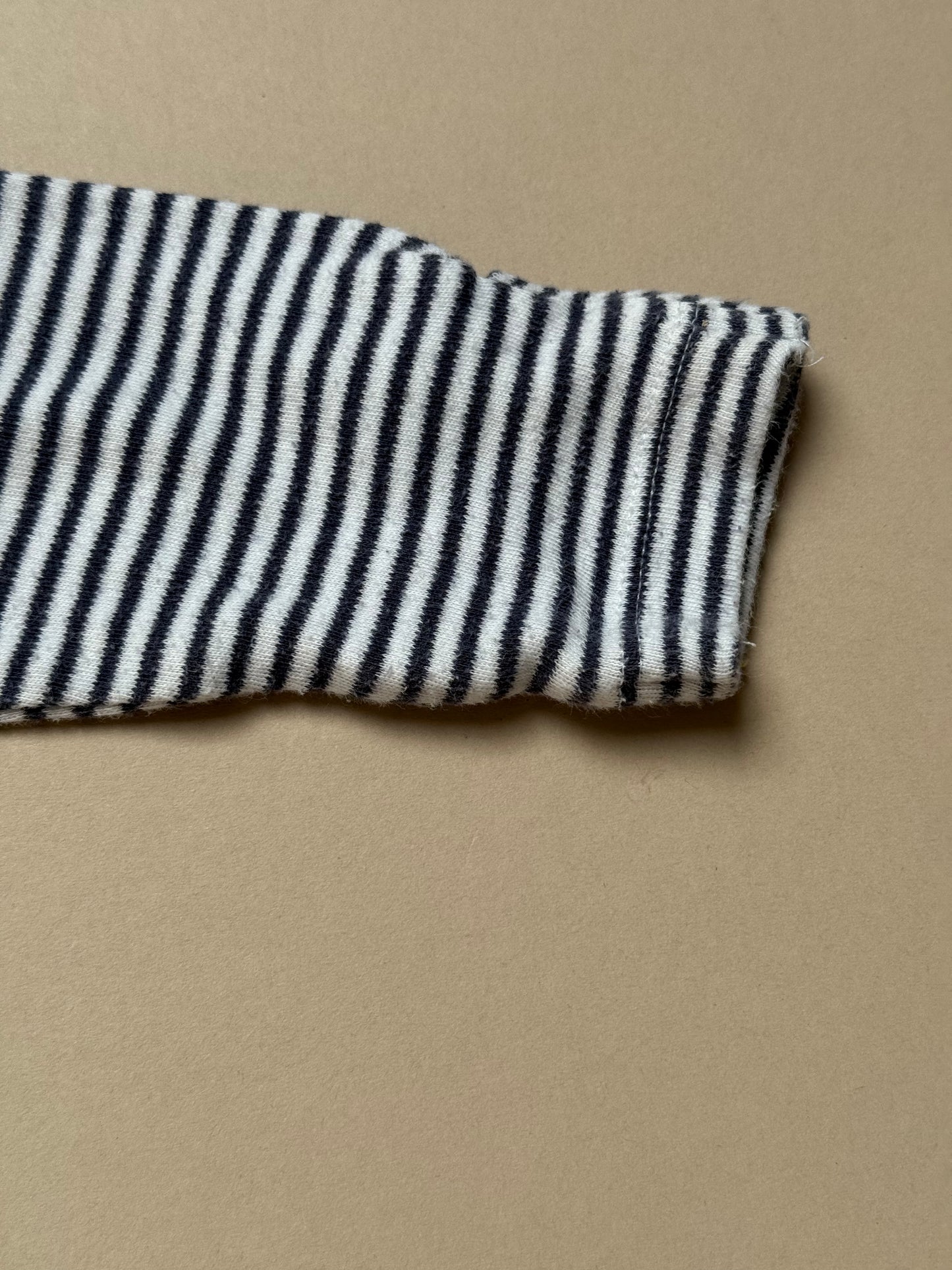 John Lewis Long Sleeved Striped Onesie in 0-3 Months