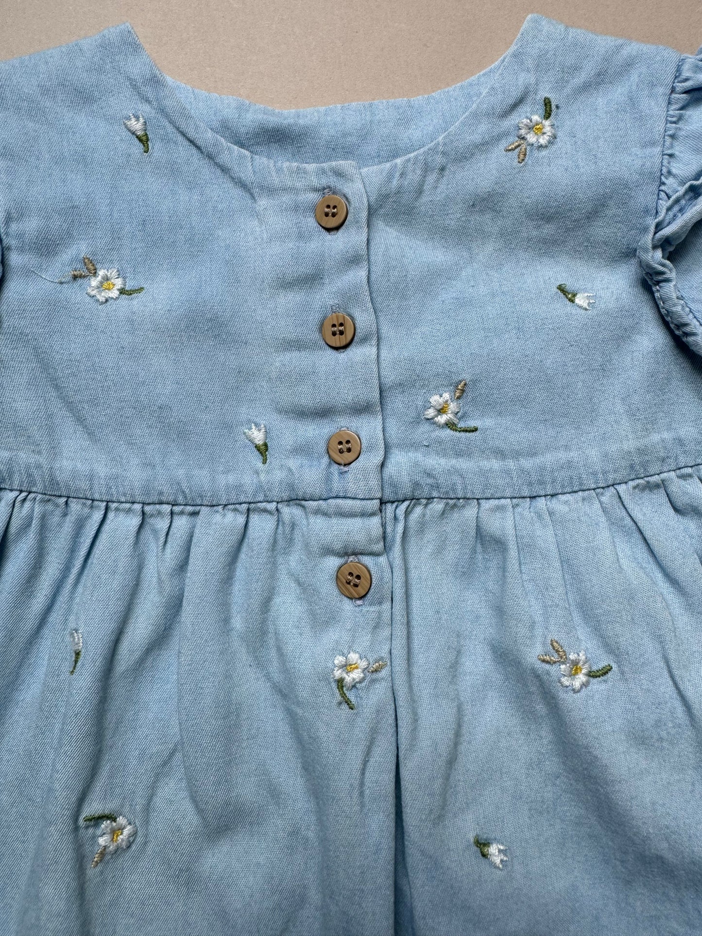 George Daisy Embroidered Ruffled Blouse in 9-12 Months