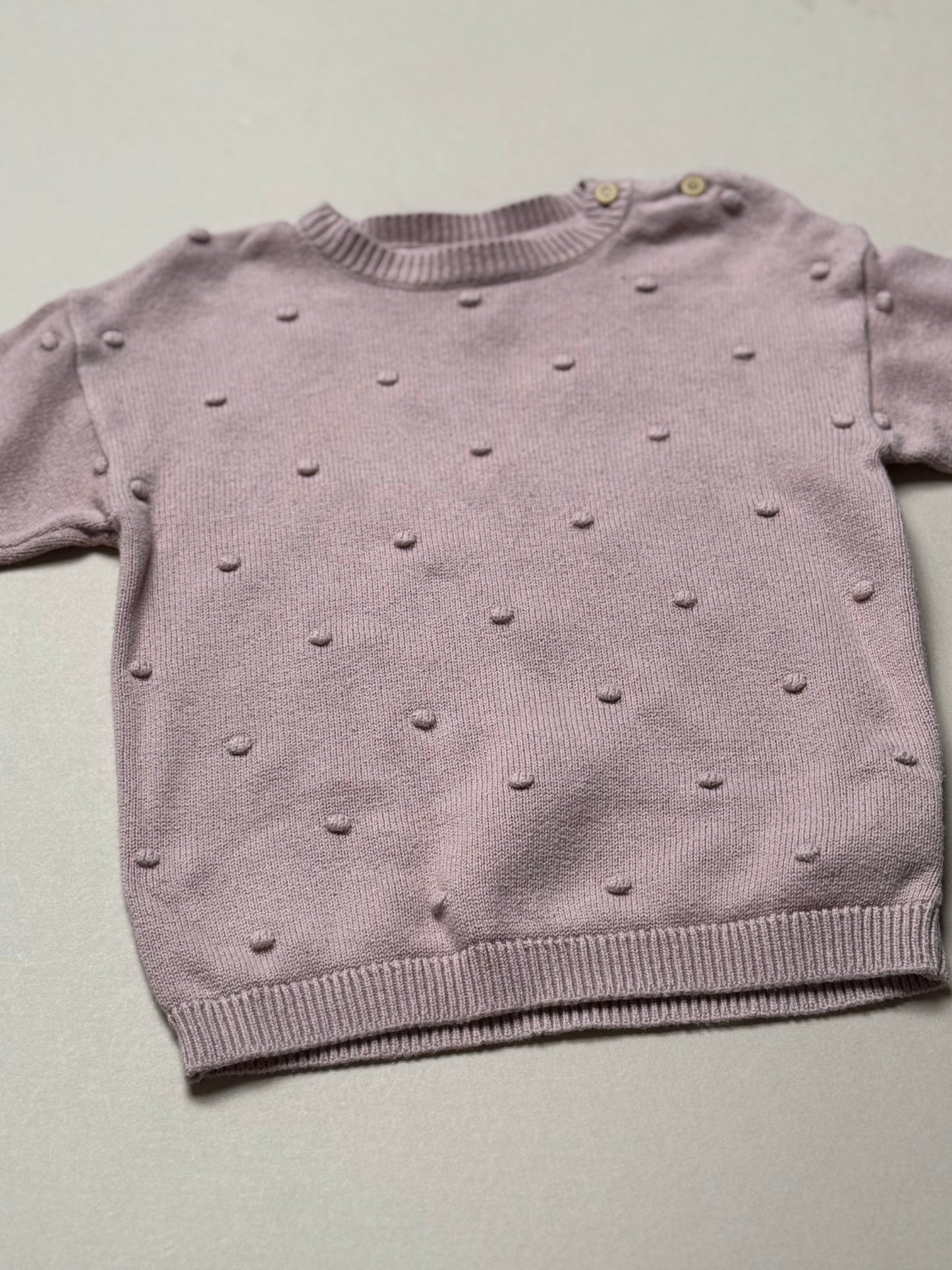 H&M Popcorn Knitted Jumper in 12-18 Months