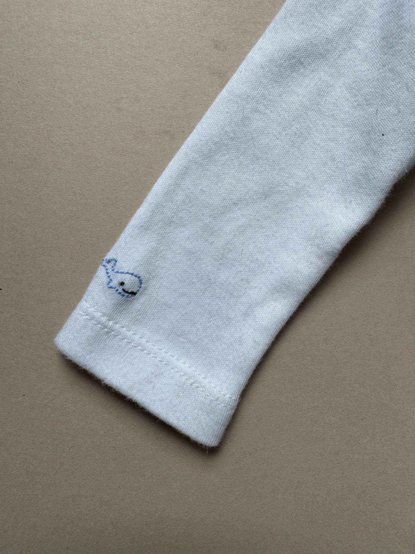 John Lewis Whale Blue & White Dungaree Set in 3-6 Months