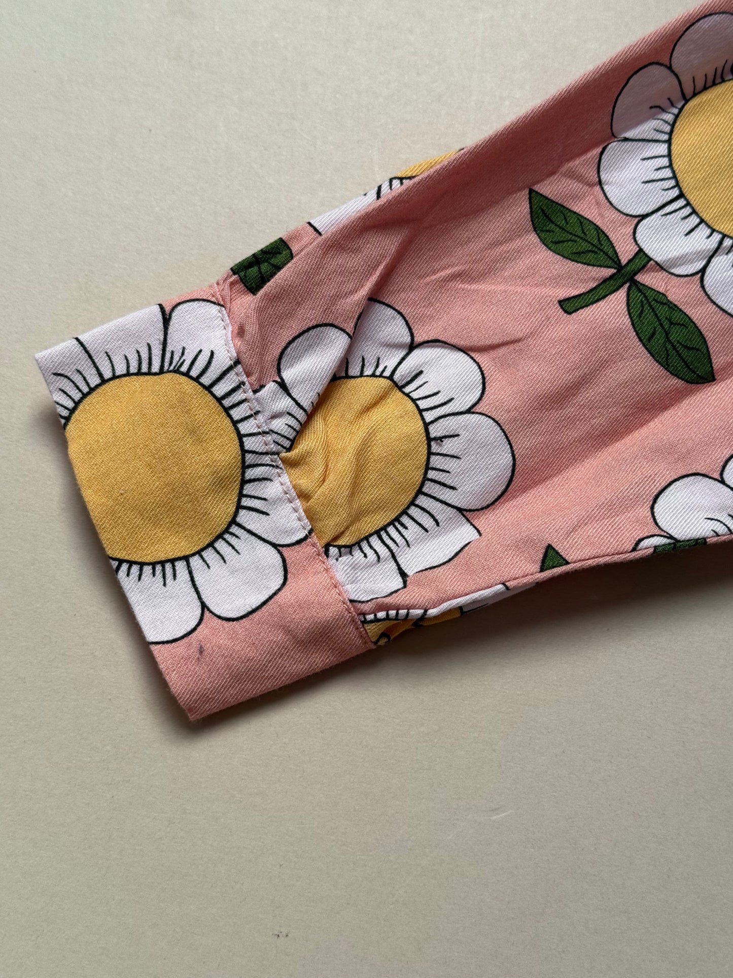 Mini Rodini Bold Flower Printed Shirt With Peter Pan Collar