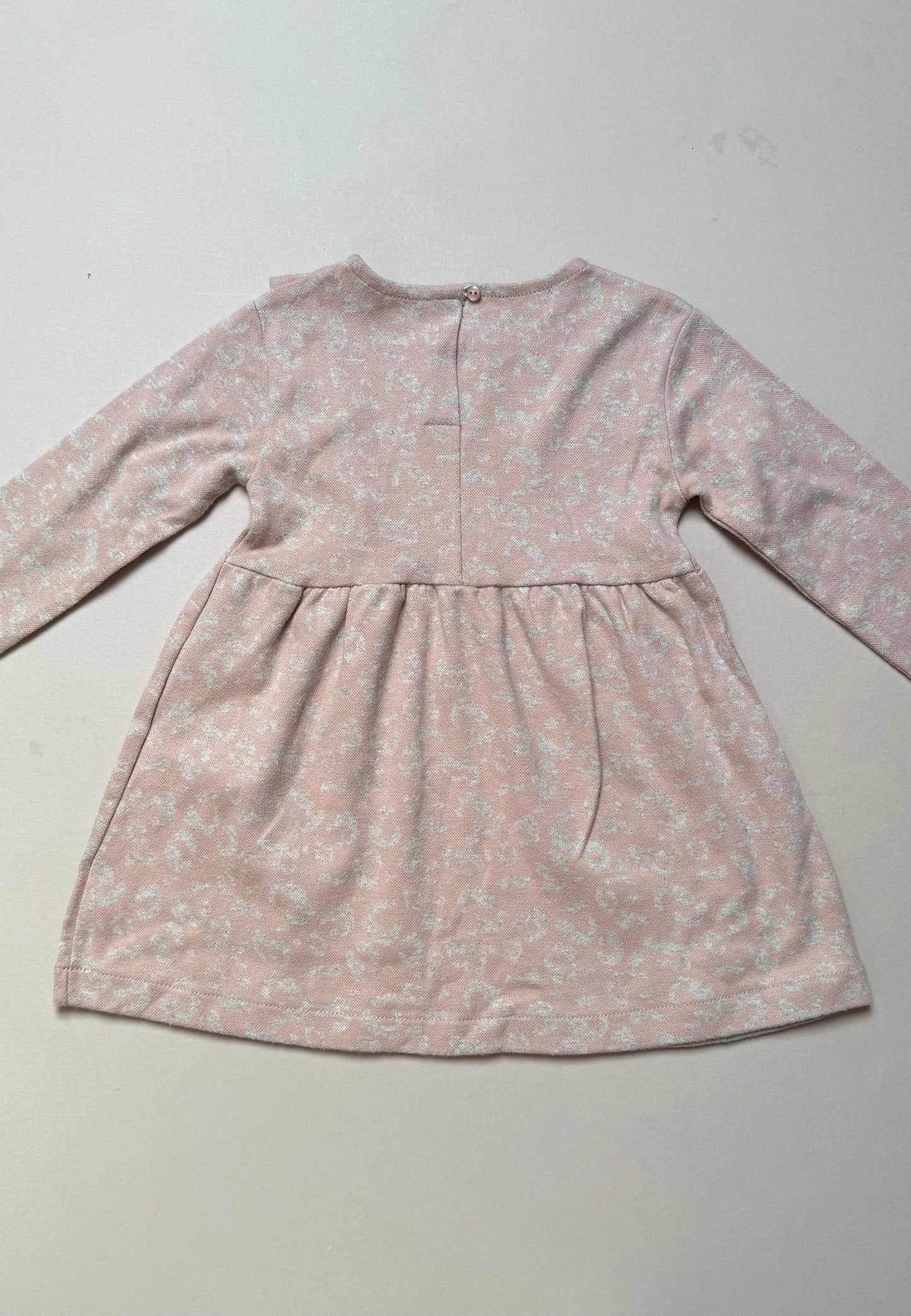 Zara Long Sleeved Pink Dress With Ruffle in 18-24 Months