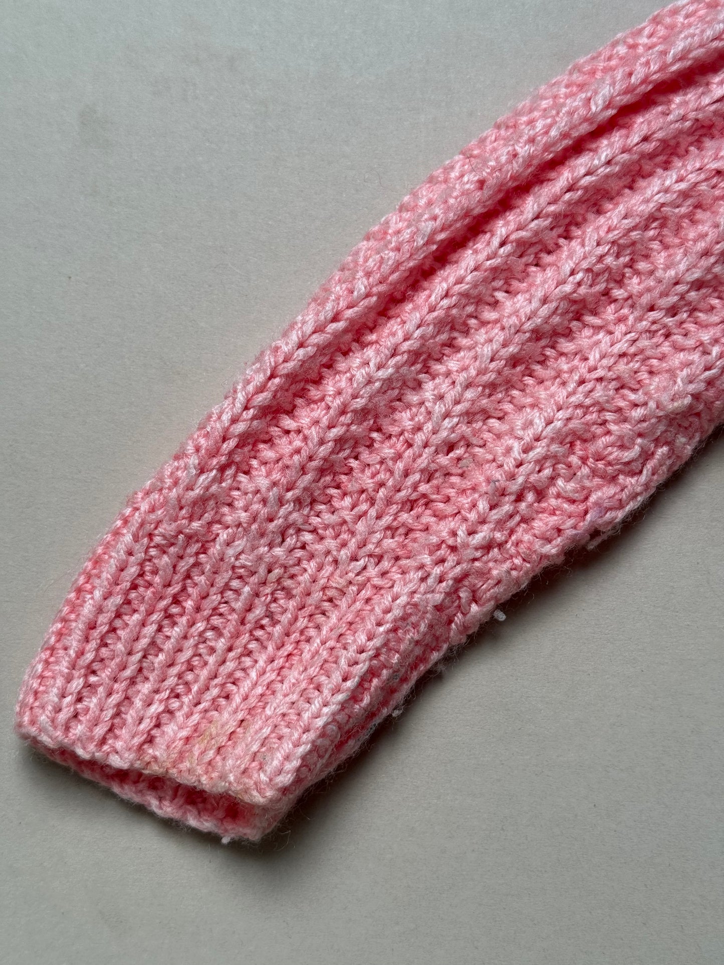 Handknitted Thin Acrylic Peach Cardigan Best Fit From 3 Years