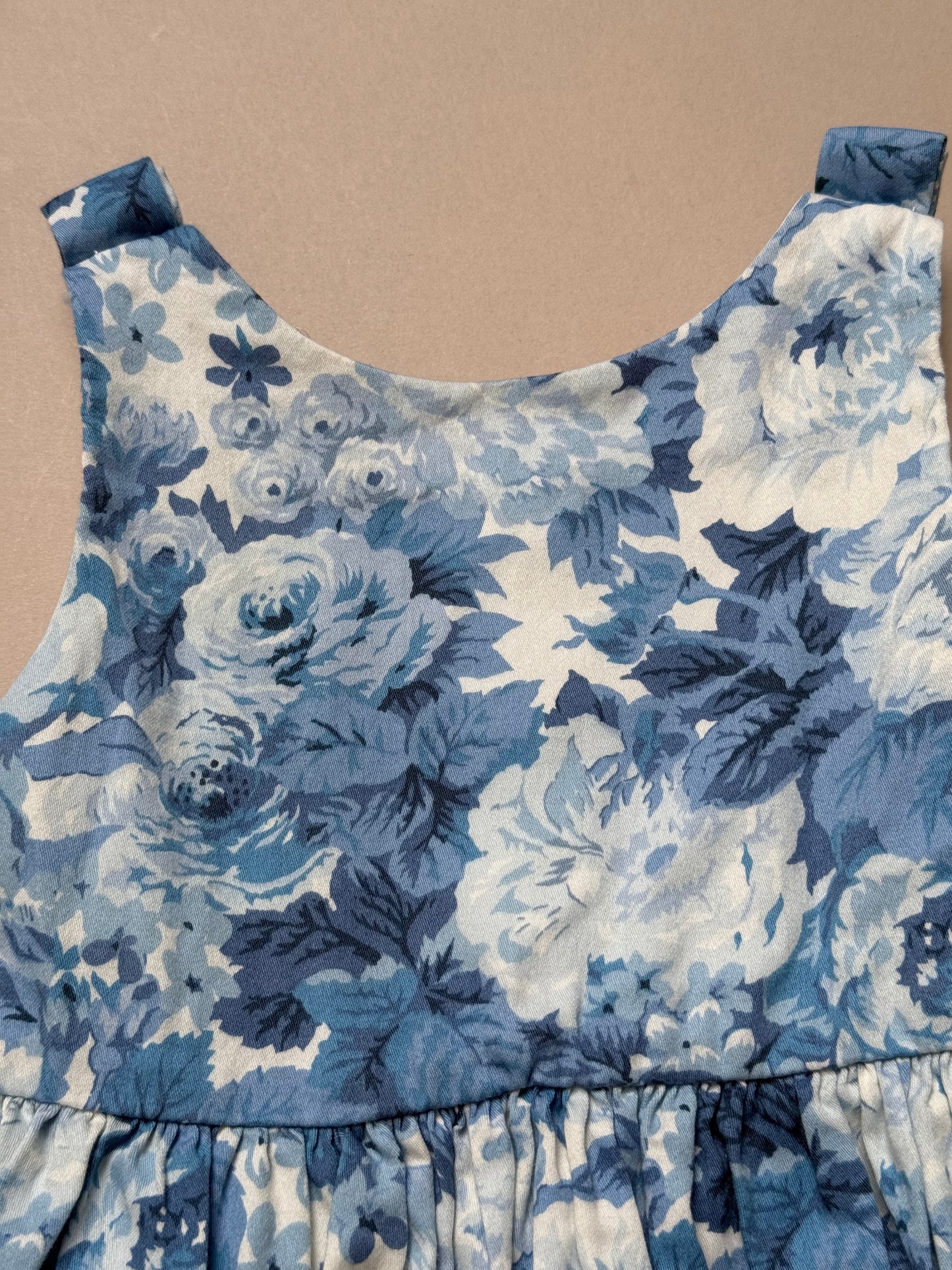 Ralph Lauren Blue Floral Cotton Summer Dress in 18 Months