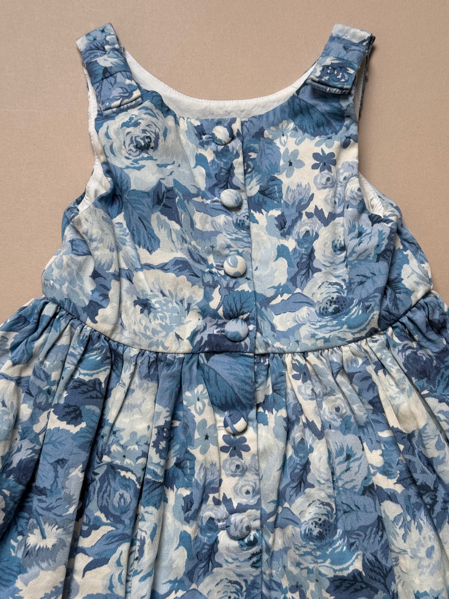 Ralph Lauren Blue Floral Cotton Summer Dress in 18 Months
