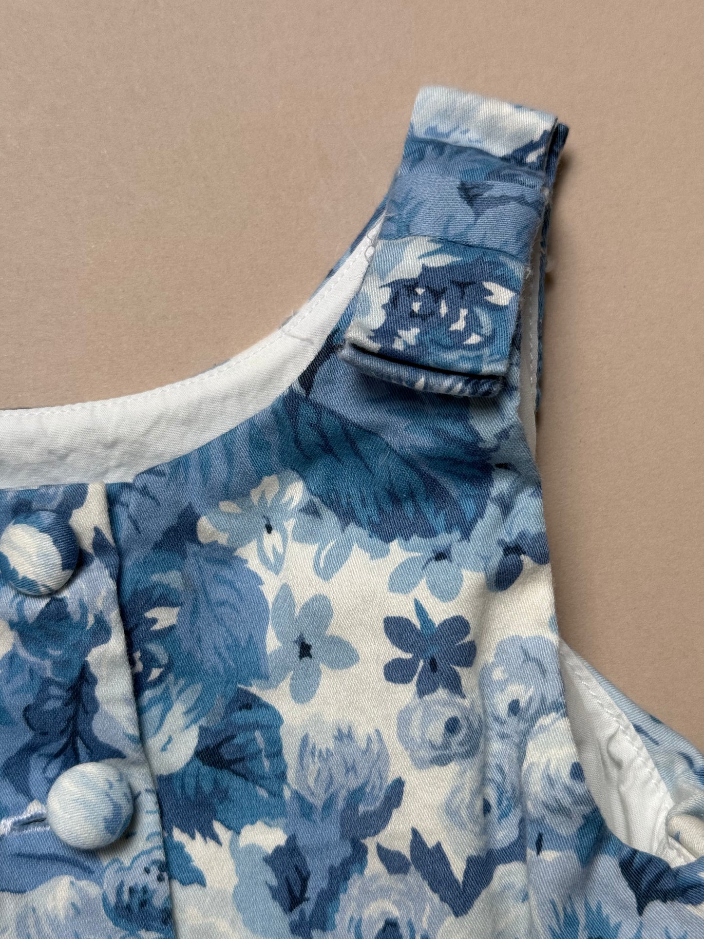 Ralph Lauren Blue Floral Cotton Summer Dress in 18 Months