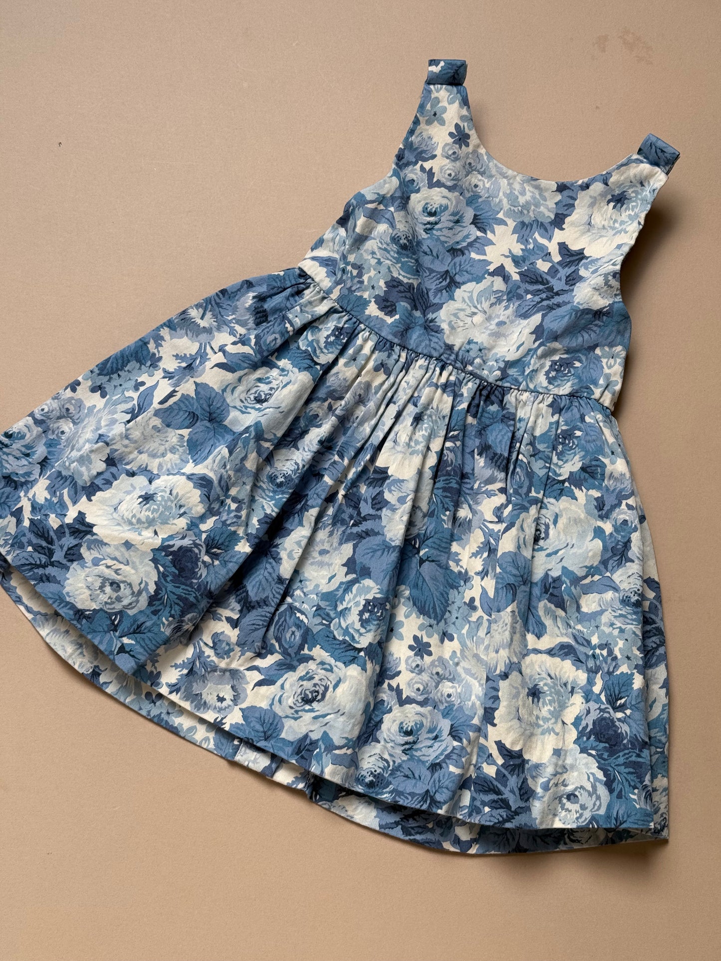 Ralph Lauren Blue Floral Cotton Summer Dress in 18 Months