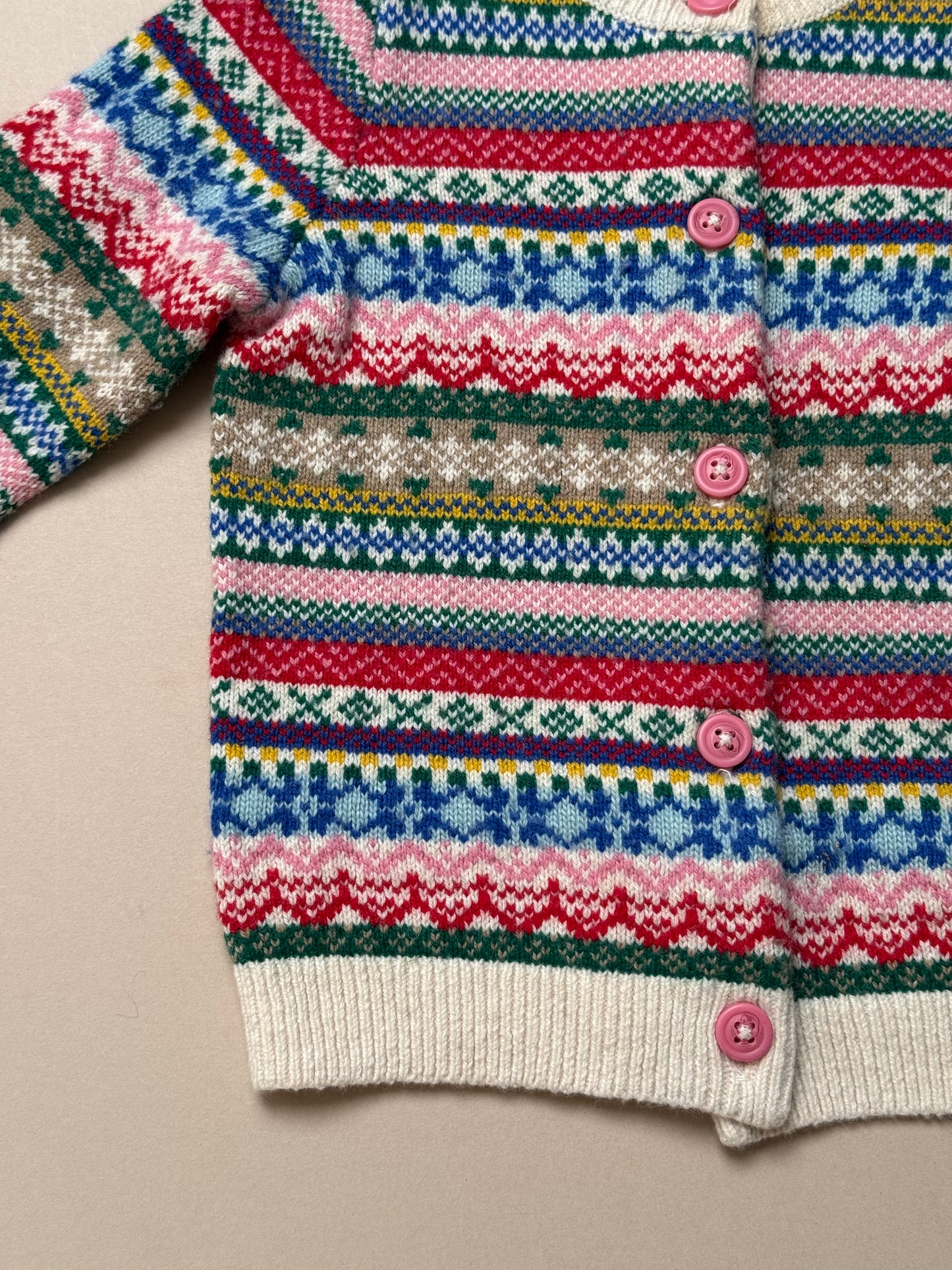 Boden Fairisle Knitted Cardigan in 18-24 Months