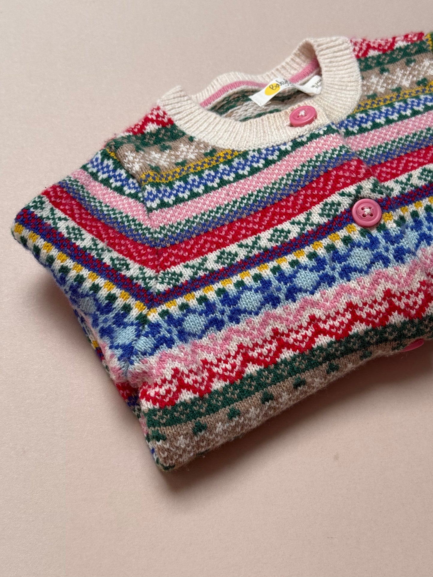 Boden Fairisle Knitted Cardigan in 18-24 Months