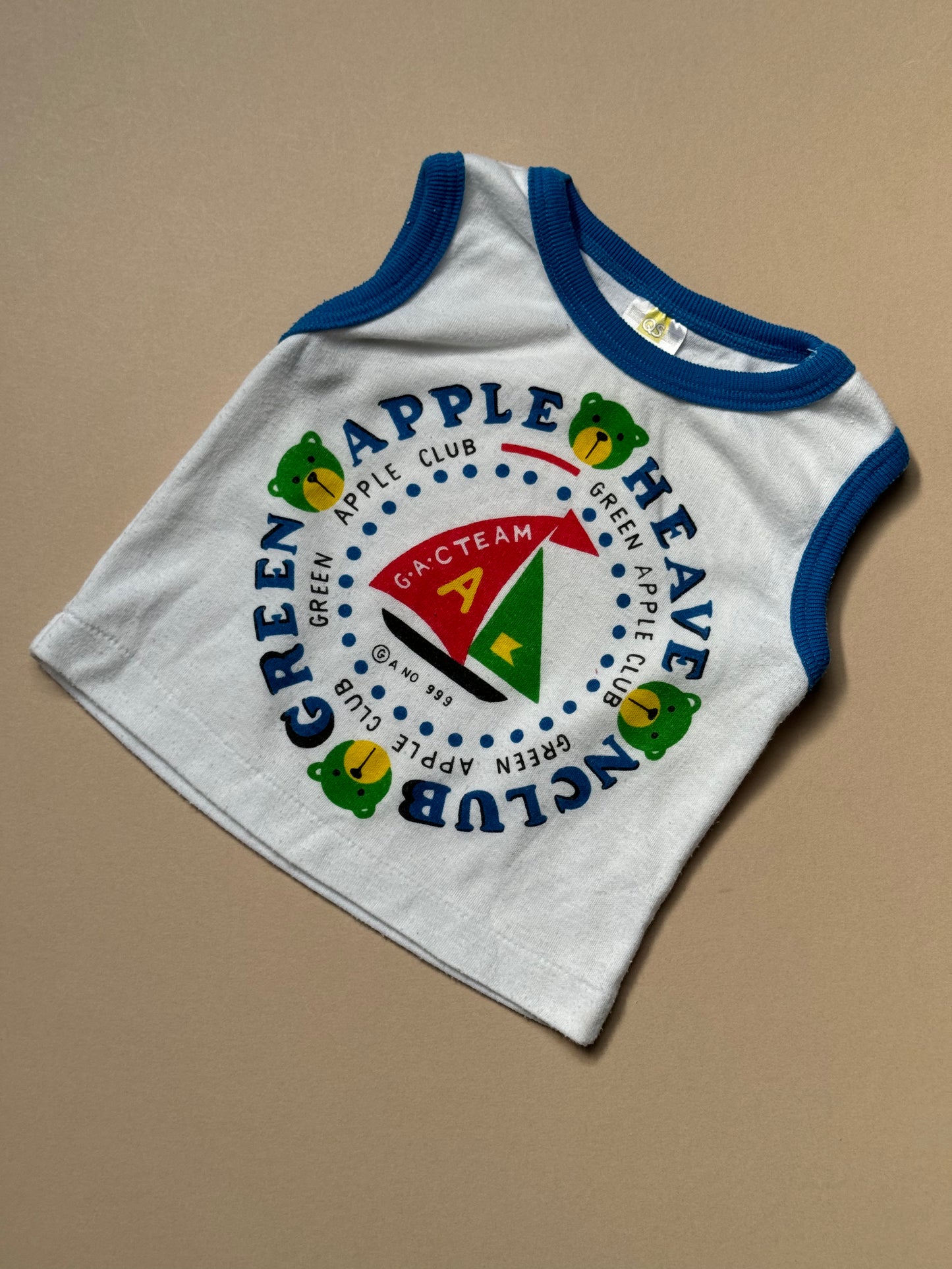 Vintage QS Green Apple Heaven Club Vest in 6-12 Months