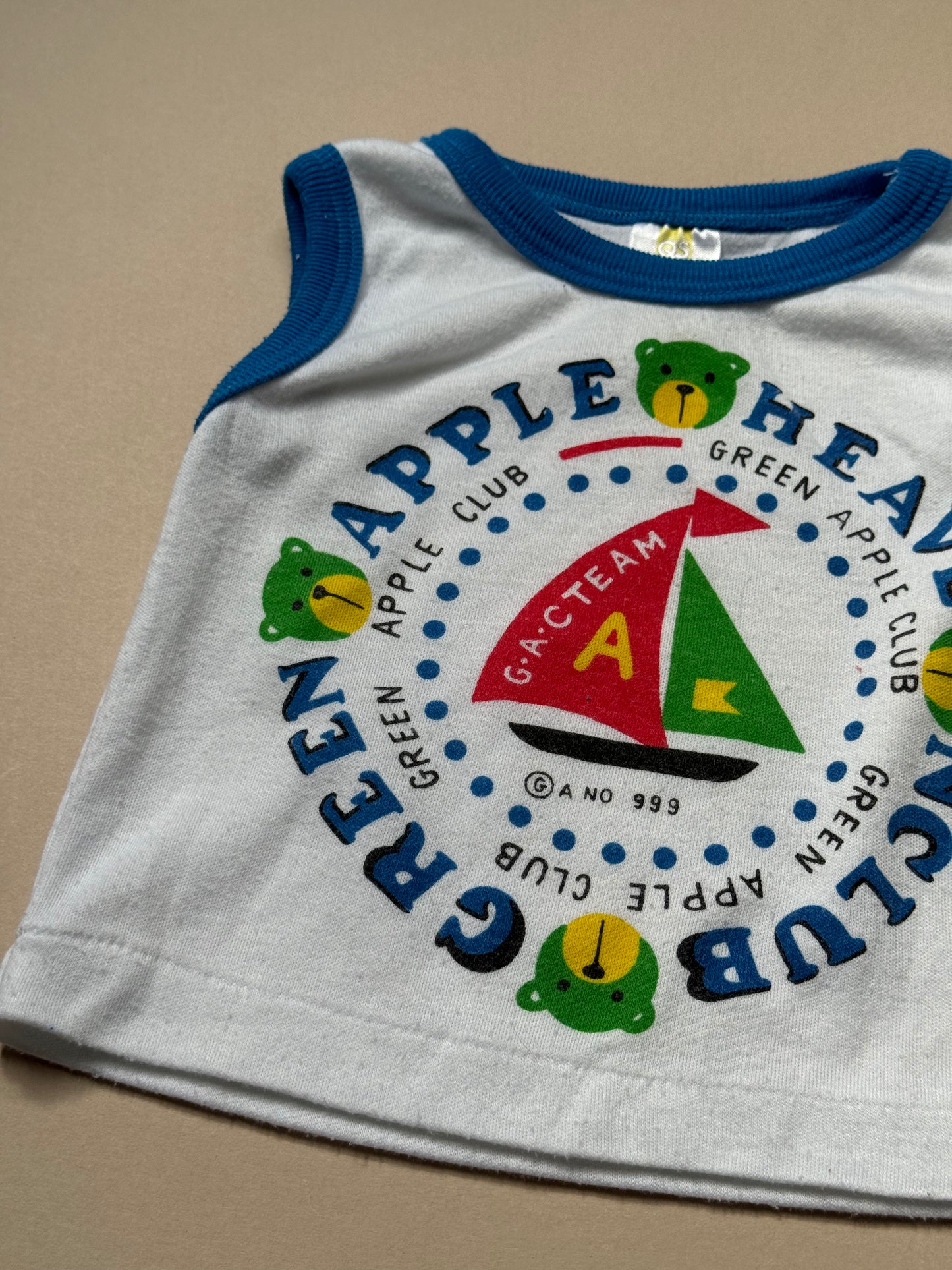 Vintage QS Green Apple Heaven Club Vest in 6-12 Months