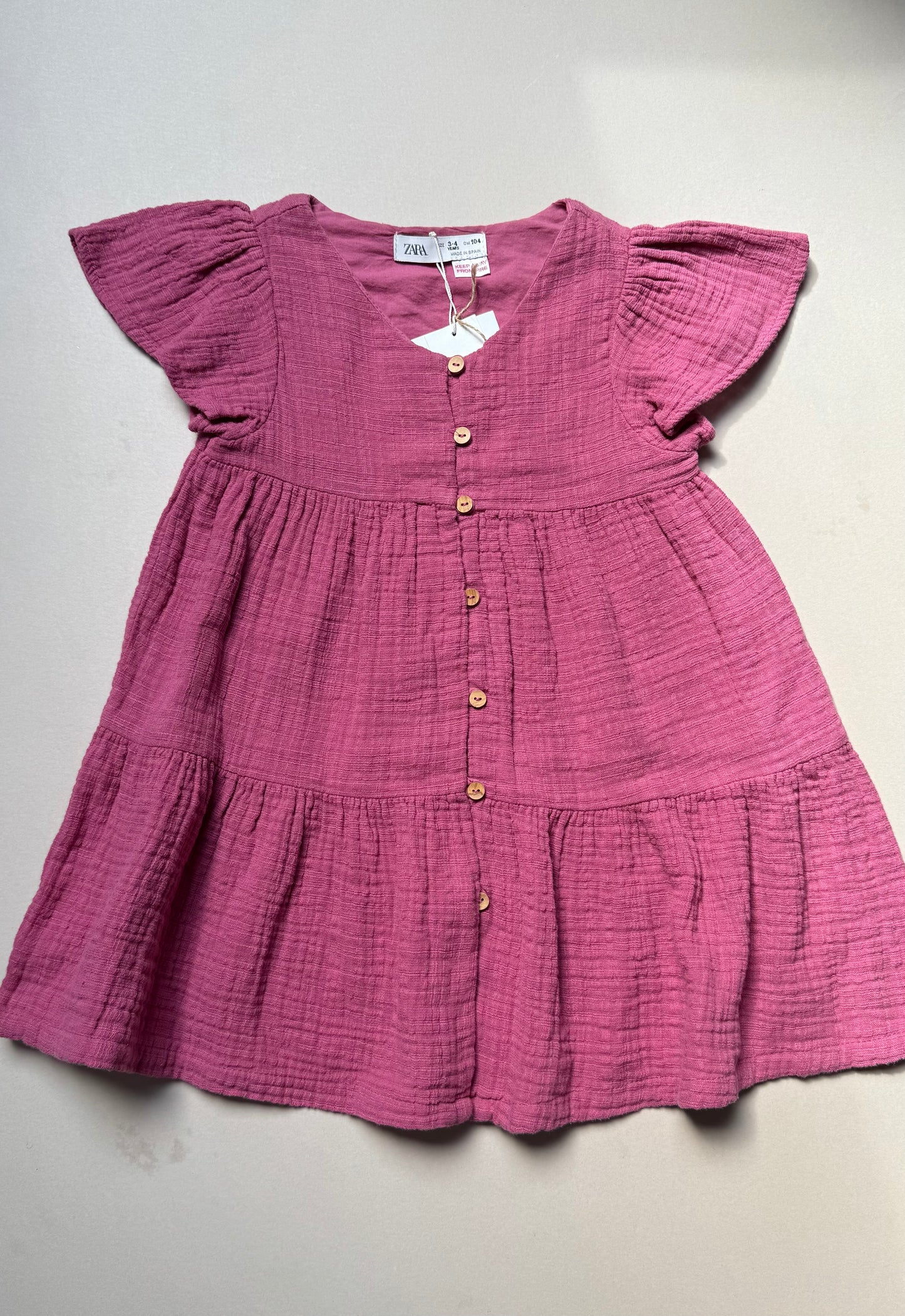 Zara Romantic Pink Summer Dress in 3-4 Years