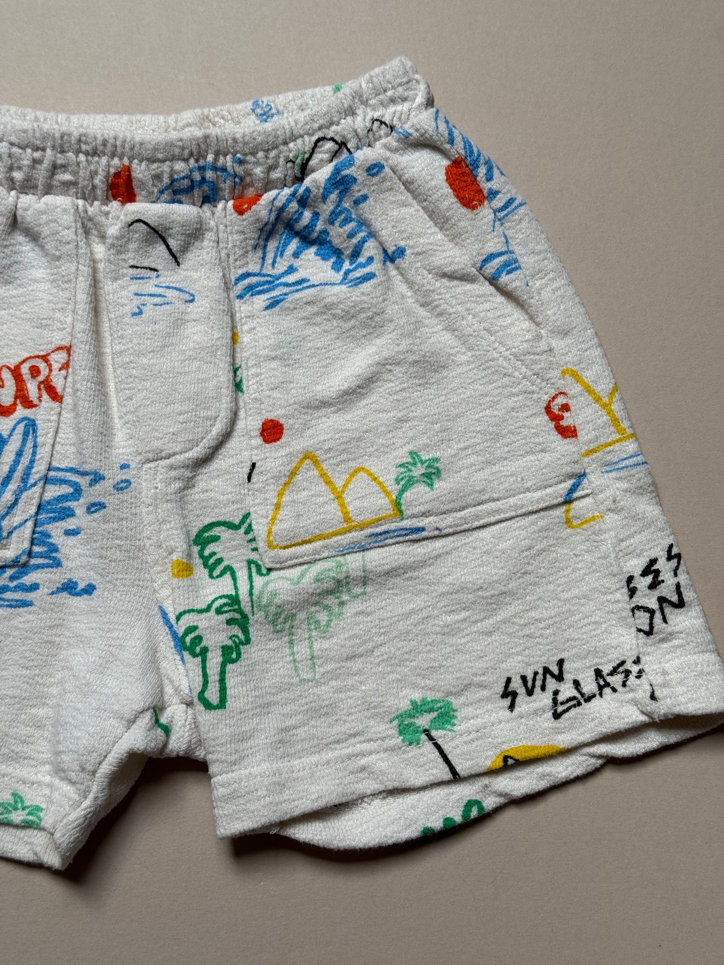 Zara Summer Printed Towelling Shorts in 2-3 Years