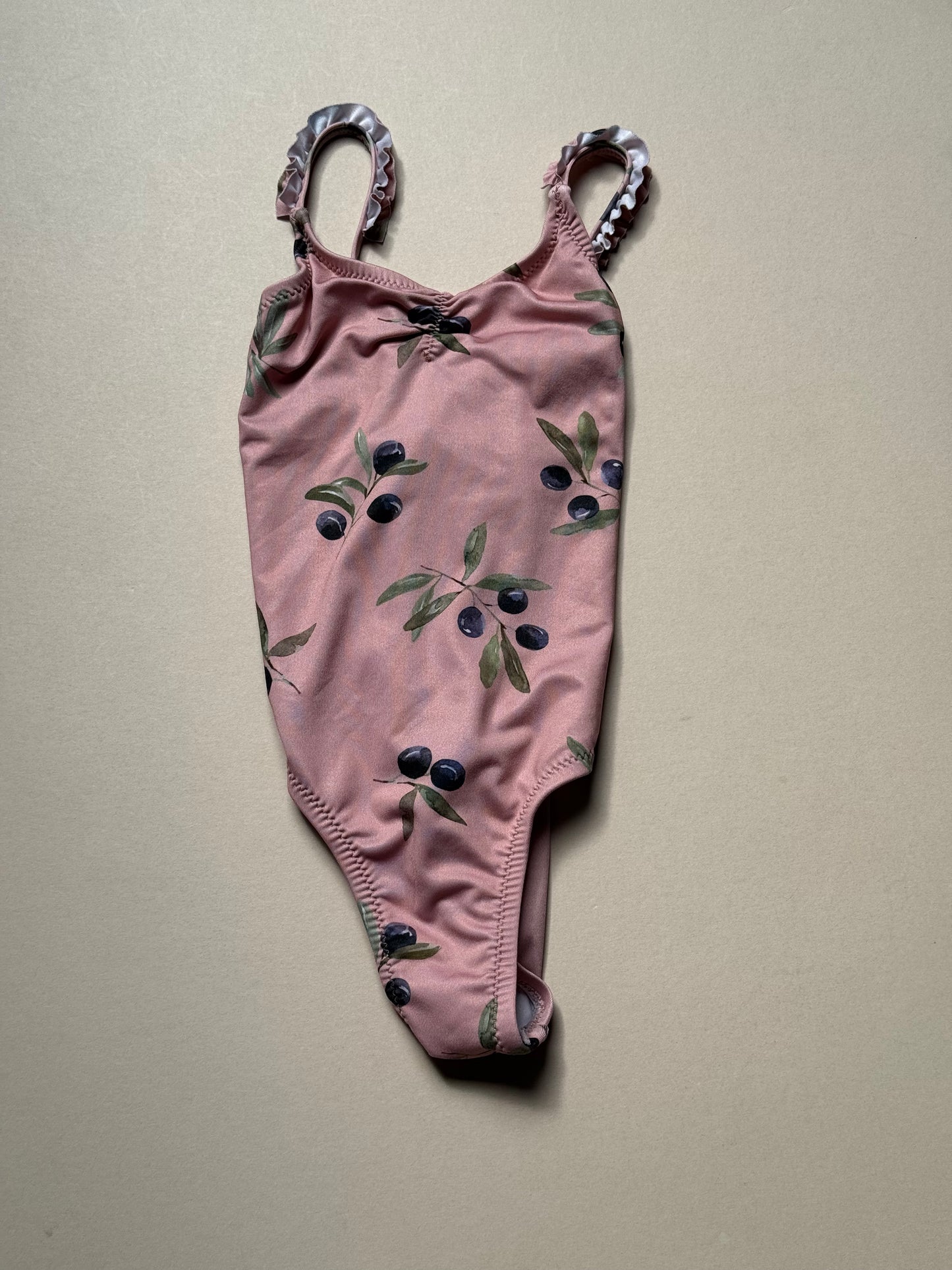 Zara Olive Printed Swimming Costume in 2-3 Years