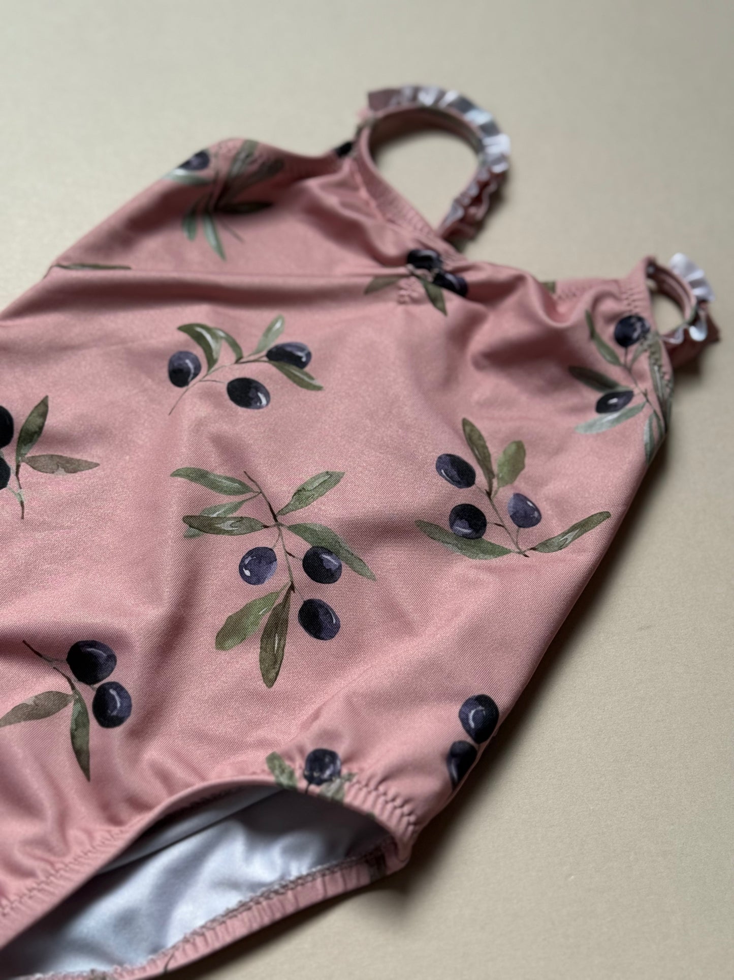 Zara Olive Printed Swimming Costume in 2-3 Years