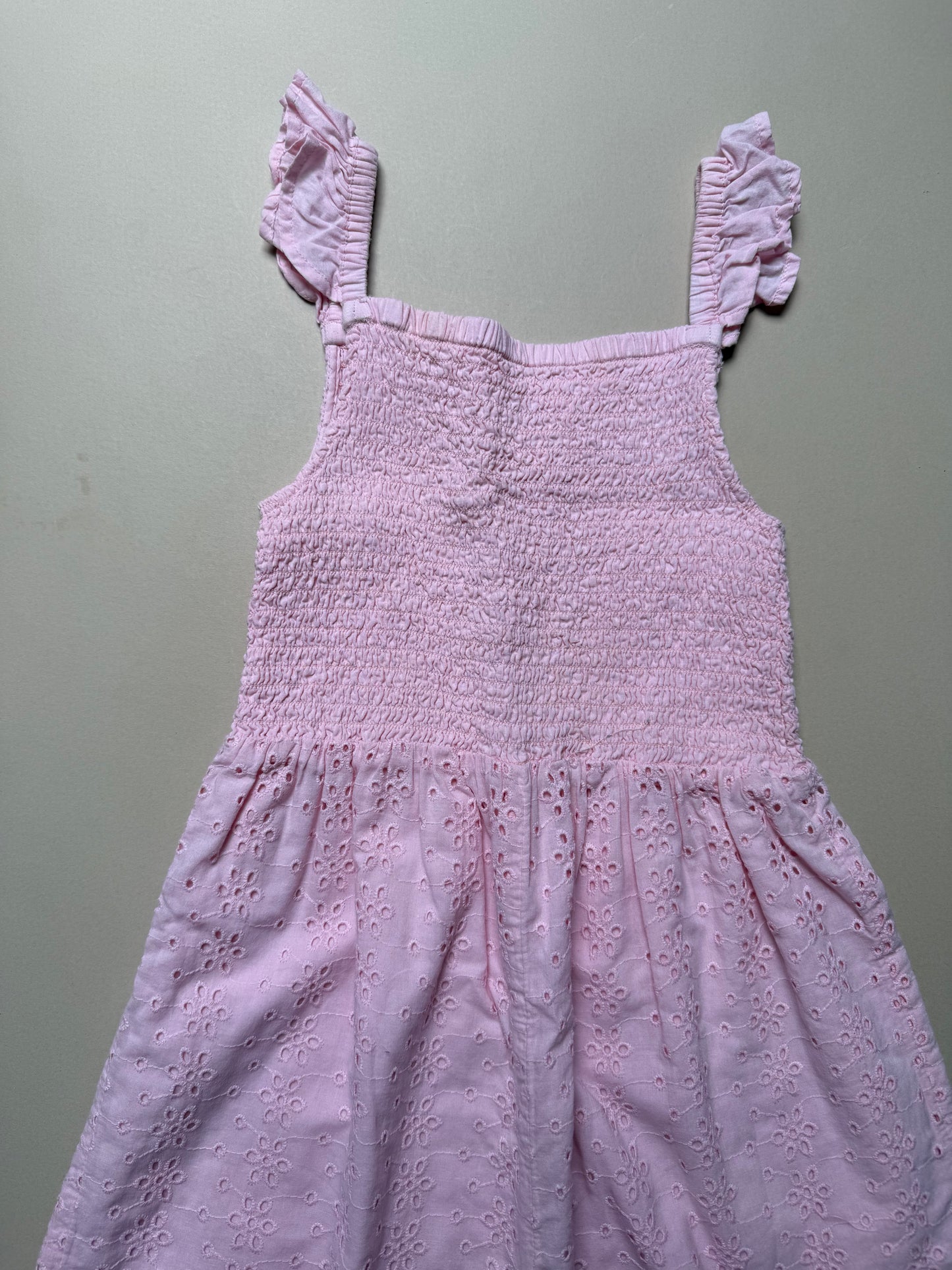M&Co Kids Pink Broderie Anglaise Strappy Jumpsuit in 6-7 Years