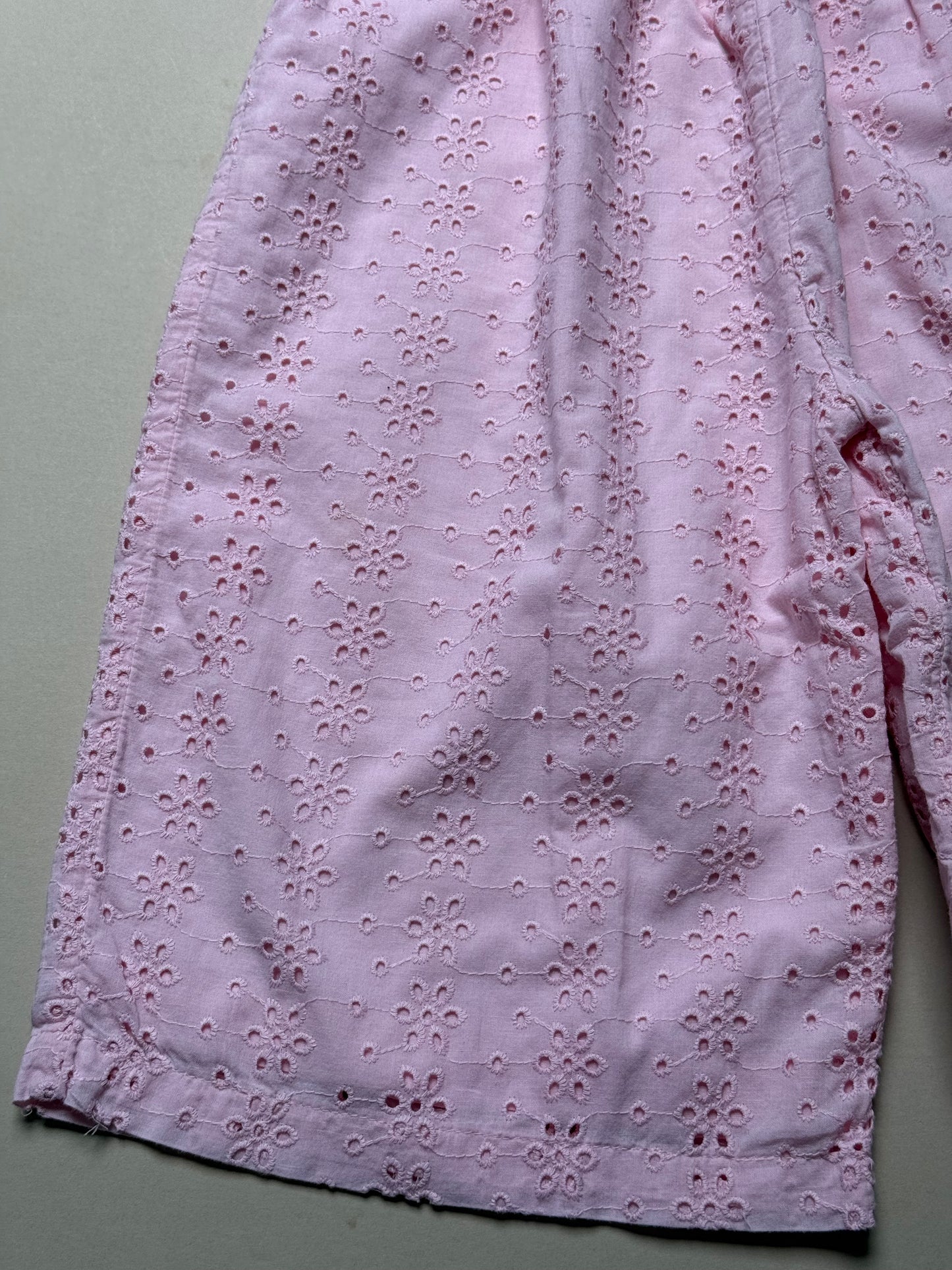 M&Co Kids Pink Broderie Anglaise Strappy Jumpsuit in 6-7 Years