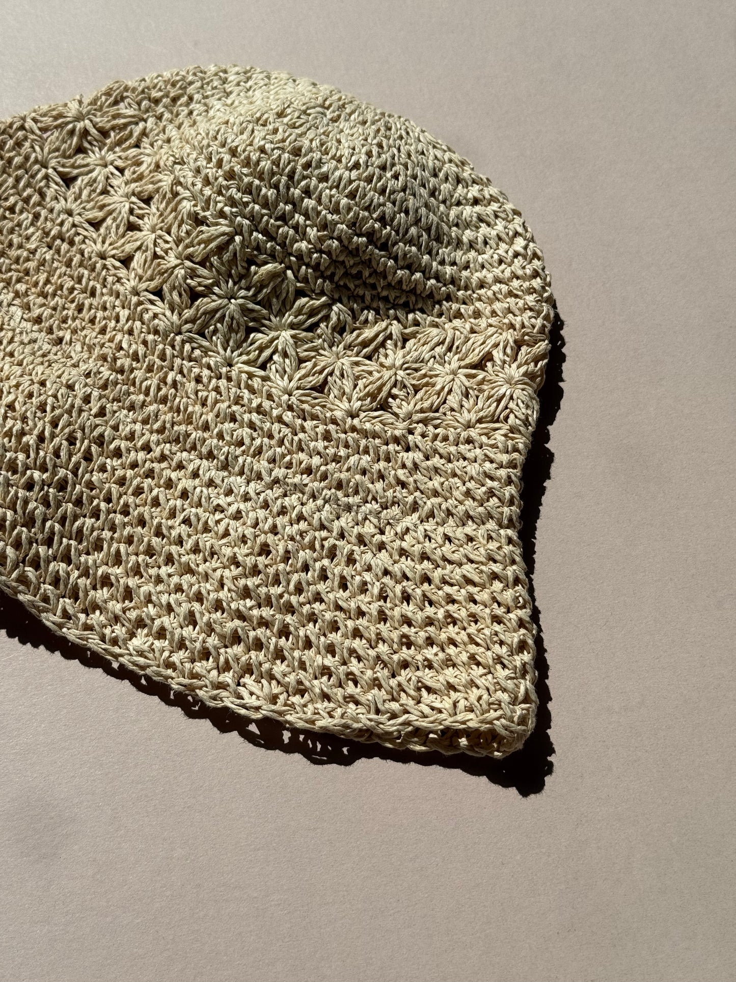 Crochet Bucket Straw Hat