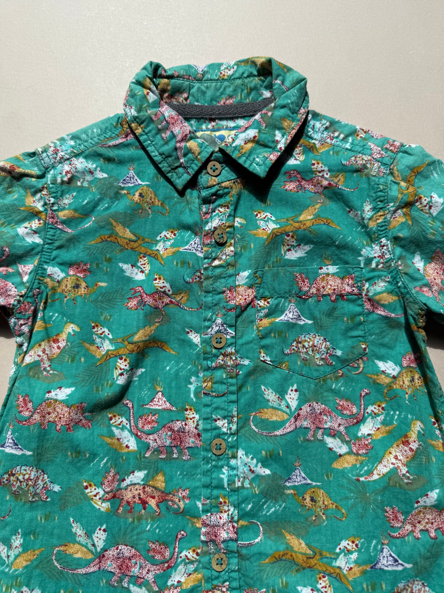 TU Retro Dinosaur Printed Short Sleeved Shirt in 18-24 Months