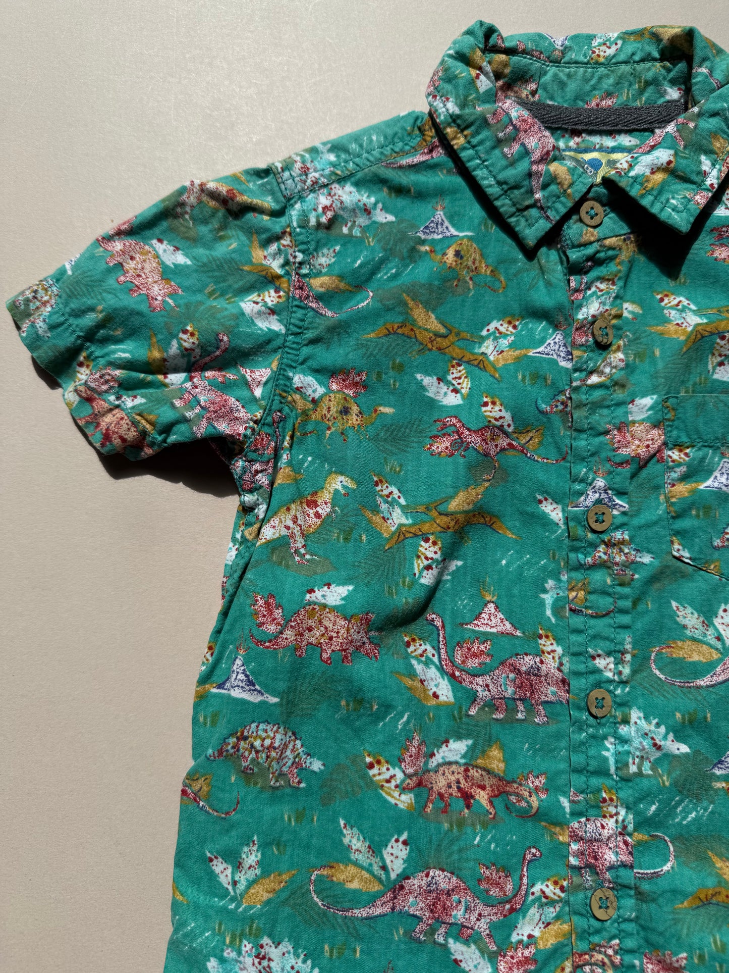 TU Retro Dinosaur Printed Short Sleeved Shirt in 18-24 Months