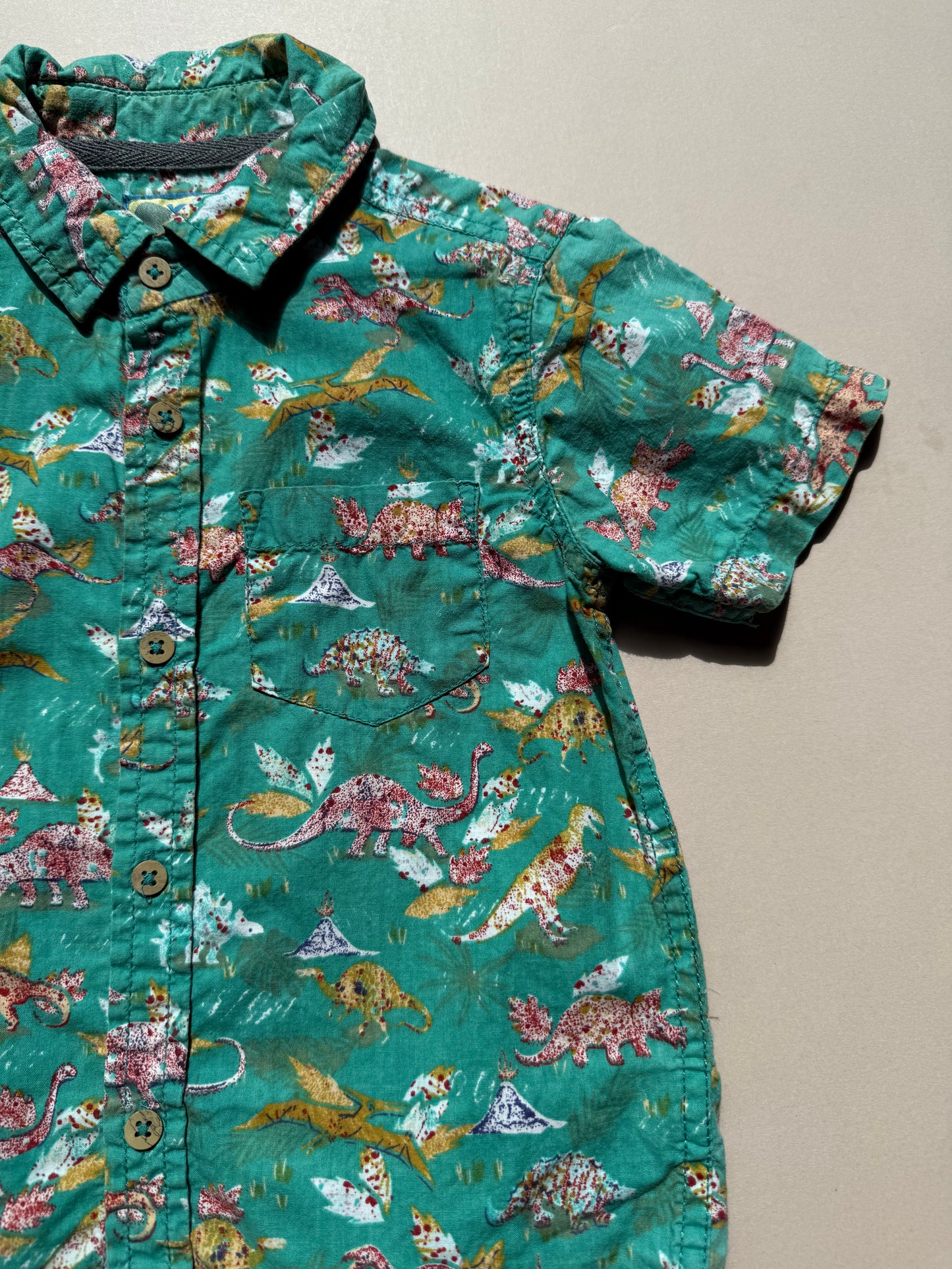 TU Retro Dinosaur Printed Short Sleeved Shirt in 18-24 Months