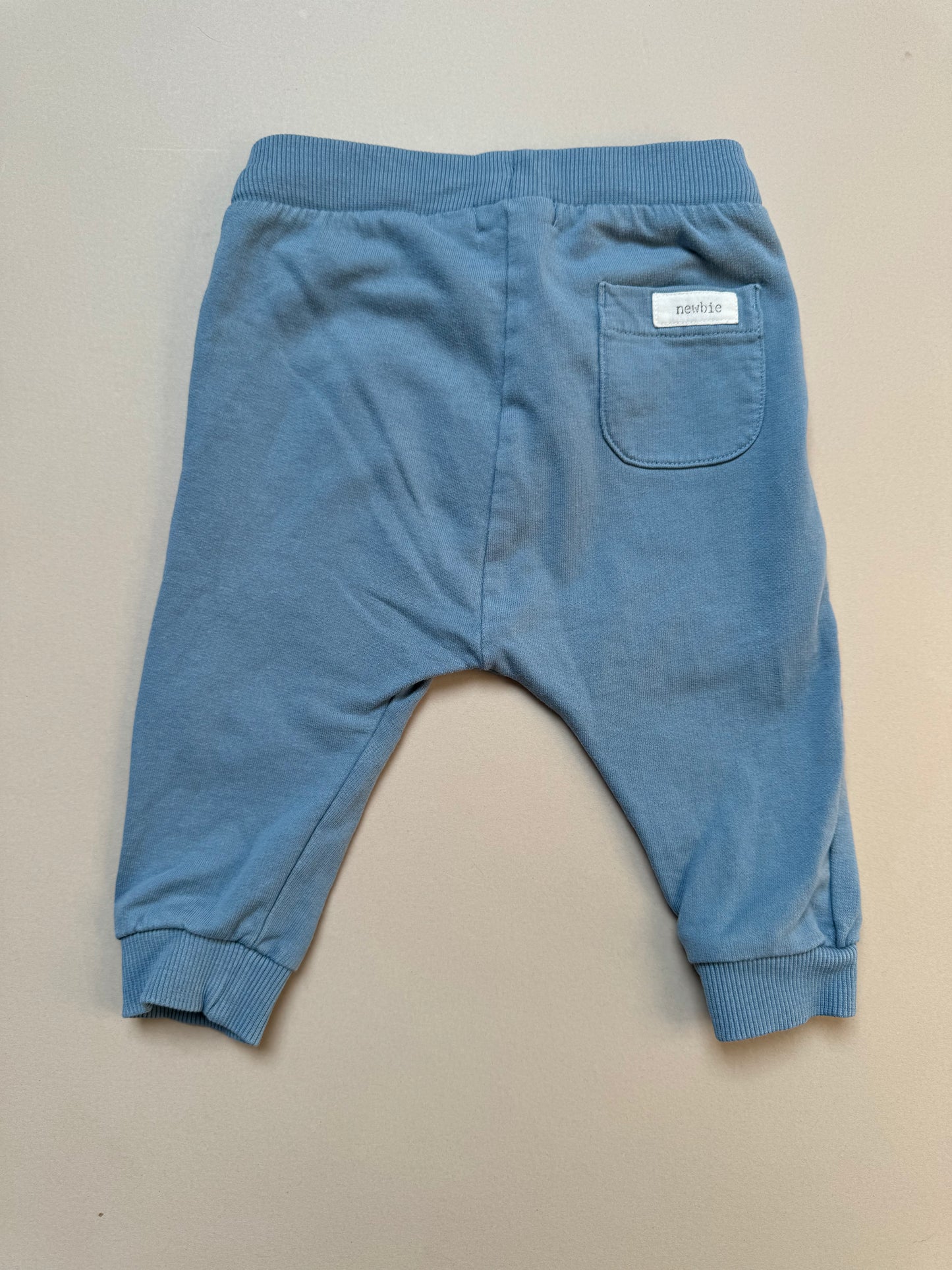 Newbie Blue Cotton Jogging Bottoms in 2-4 Months