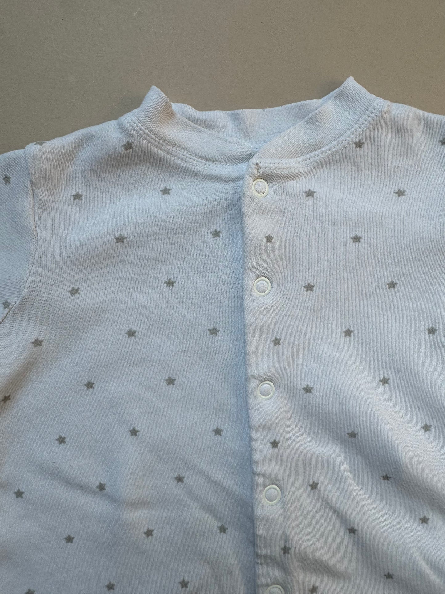 John Lewis Star Printed Long Sleeved Cotton Onesie in 3-6 Months
