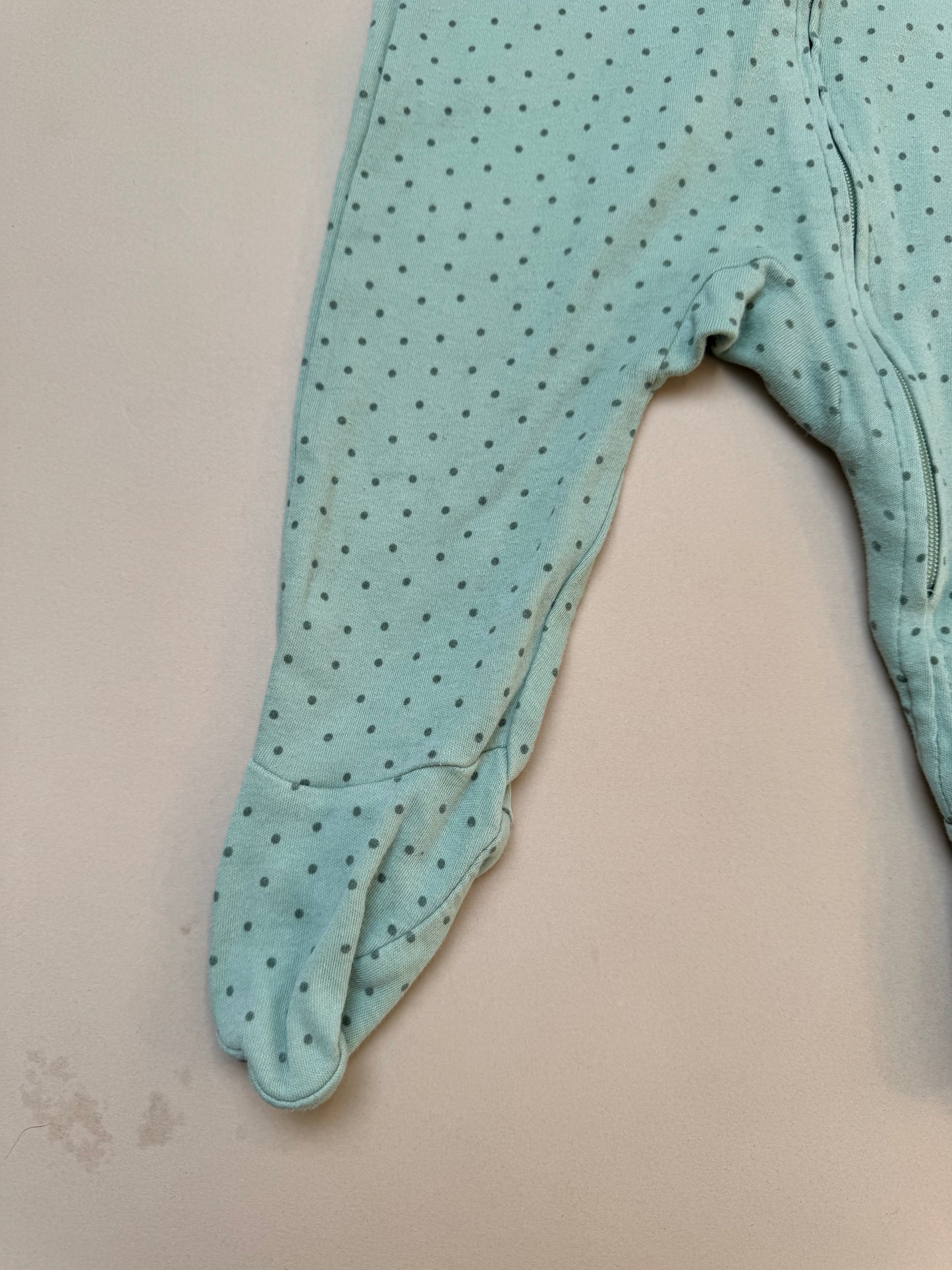 George Mint Green Dotty Zip Up Onesie in 3-6 Months