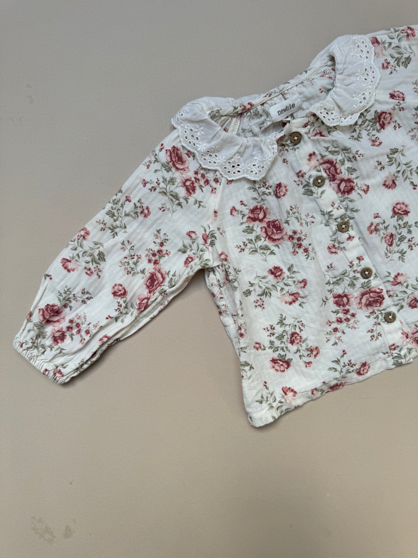 Newbie Rose Printed Blouse in 4-6 Months