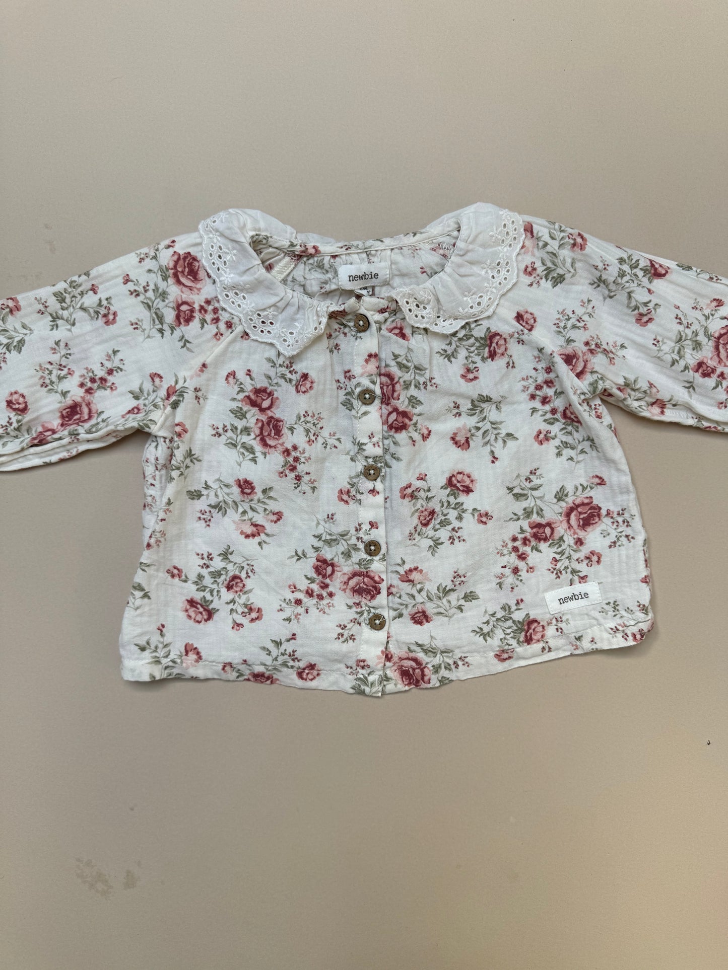 Newbie Rose Printed Blouse in 4-6 Months