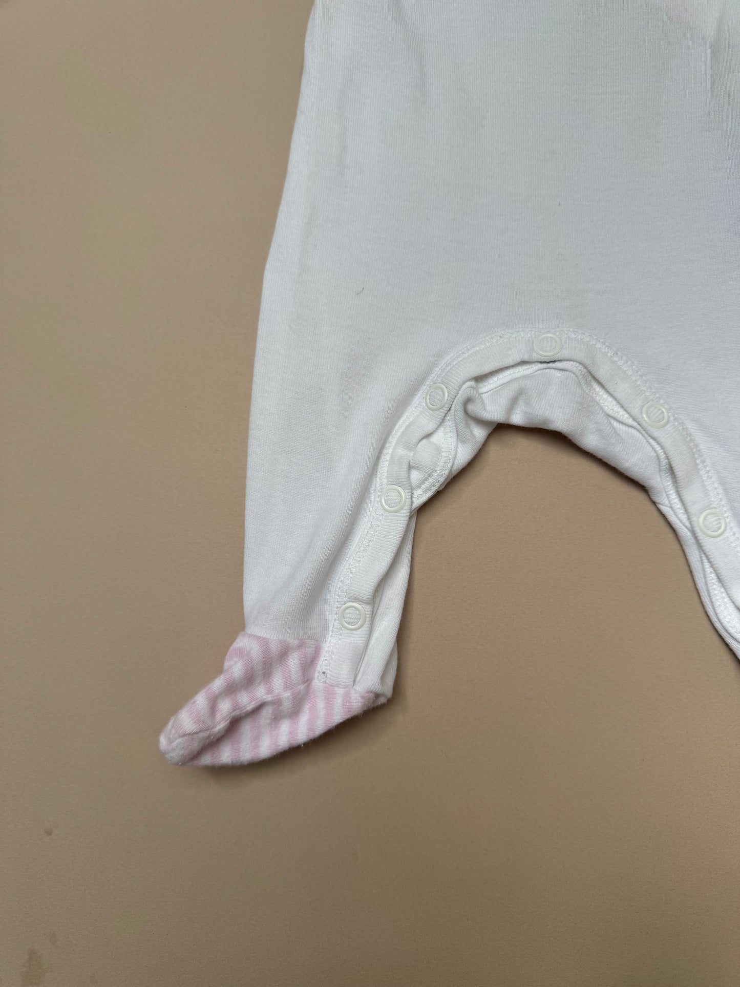 The Little White Company Wrap Over Long Sleeved Onesie in 0-3 Months