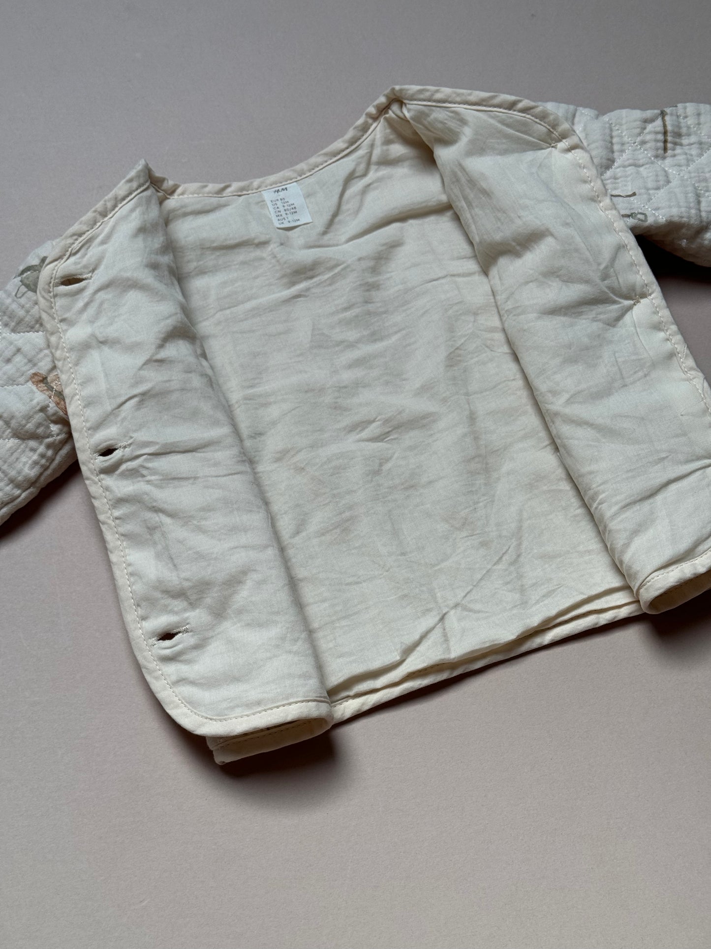 H&M Gardening Printed Thin Cotton Padded Jacket in 9-12 Months