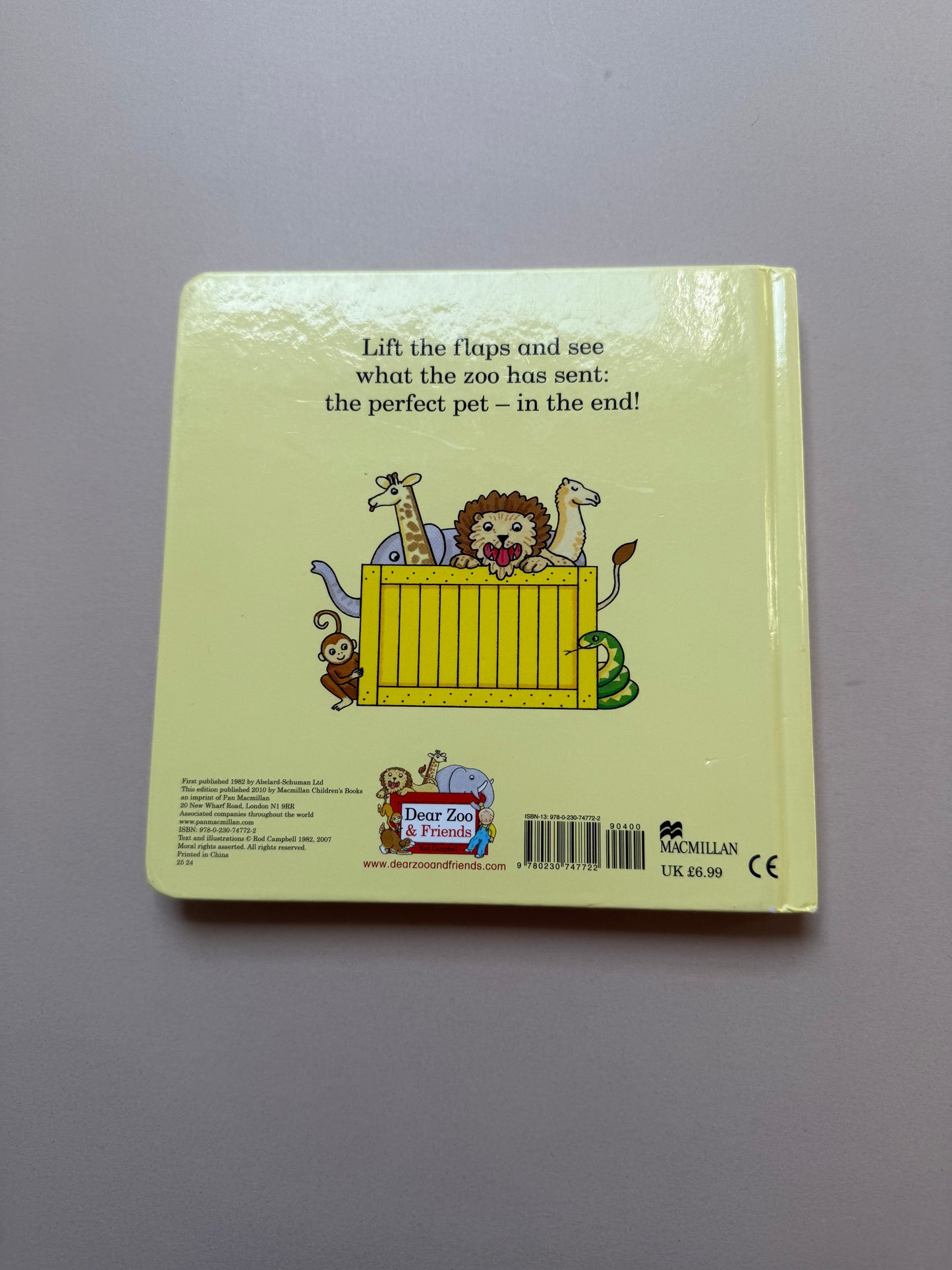 Dear Zoo Lift the Flap Boardbook By Rod Campbell