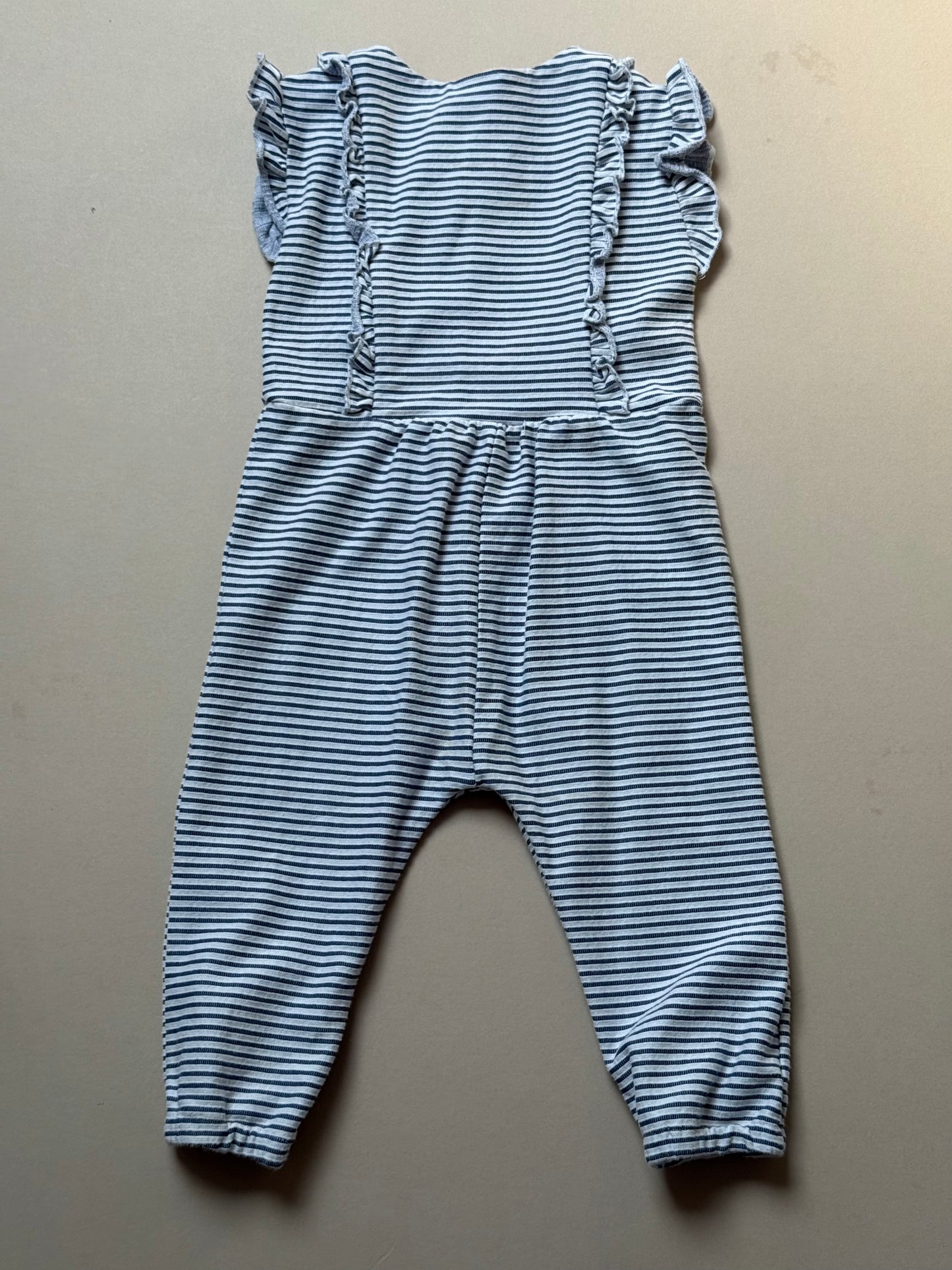 Seed Heritage Cotton Striped Jumpsuit in 6-12 Months