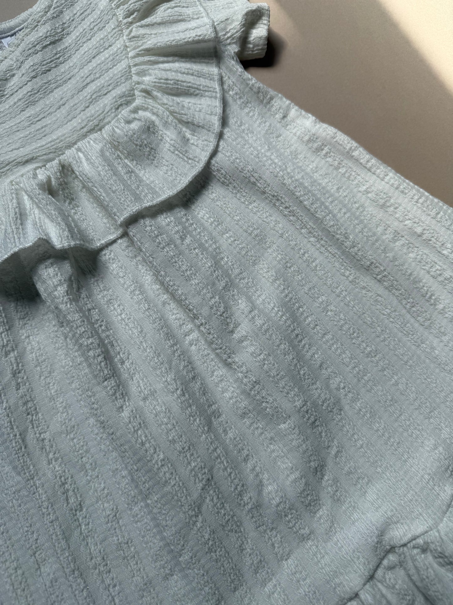 Zara White Ruffled Summer Dress in 2-3 Years