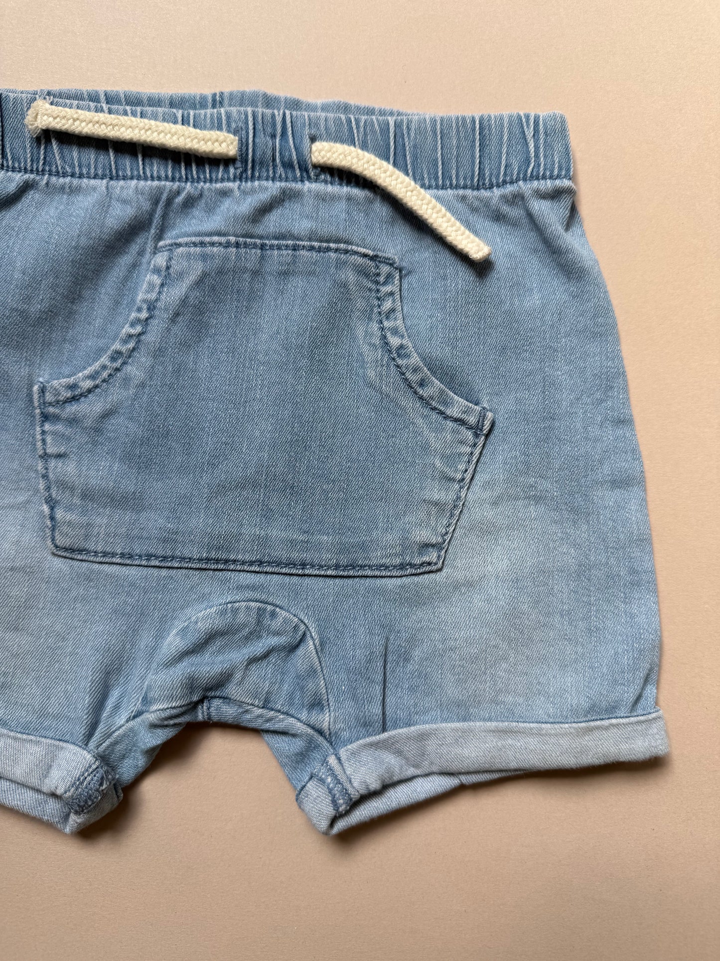 TU Oversized Lightweight Denim Shorts in 6-9 Months