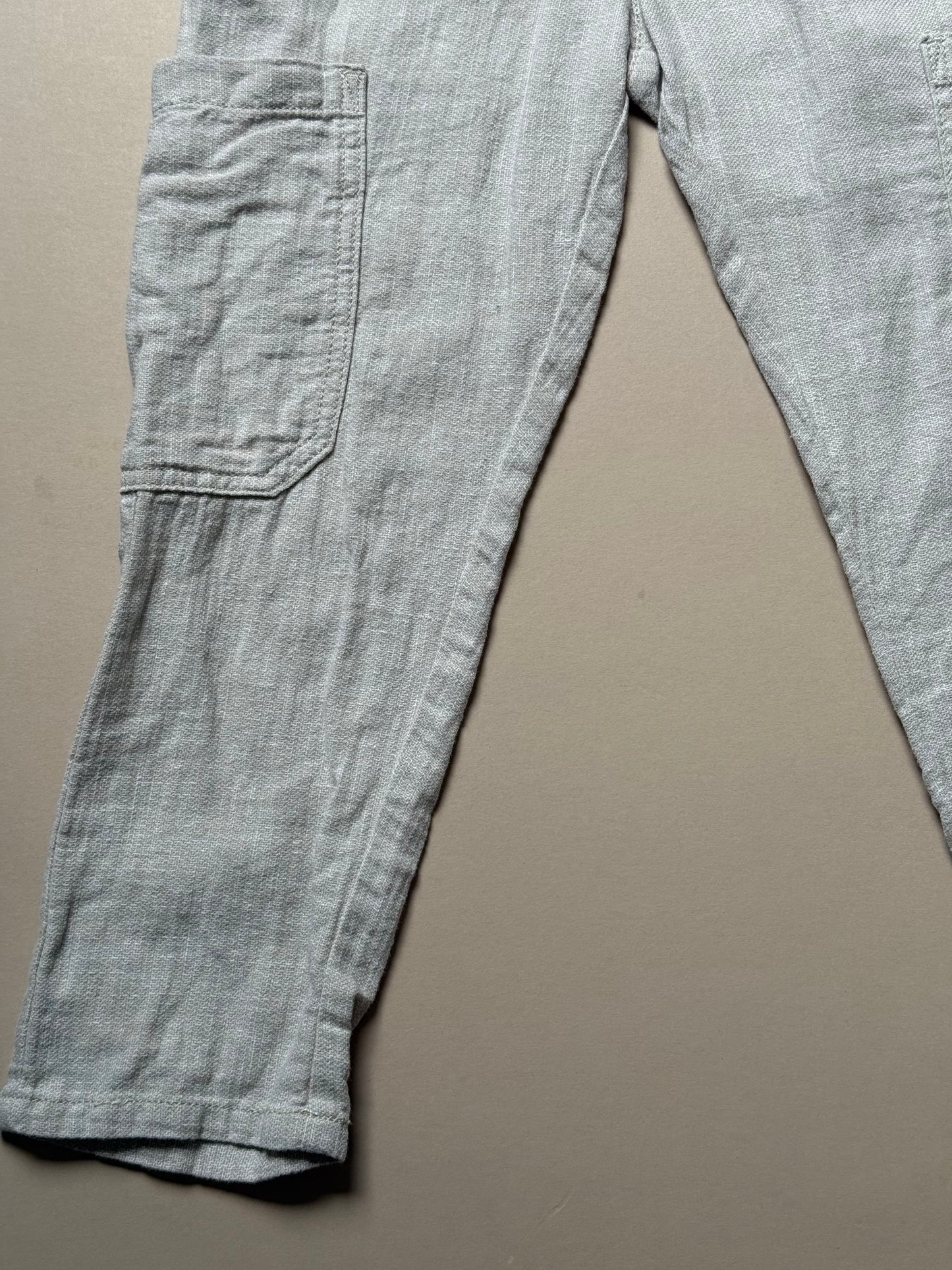 Next Relaxed Greige Linen Trousers in 4-5 Years