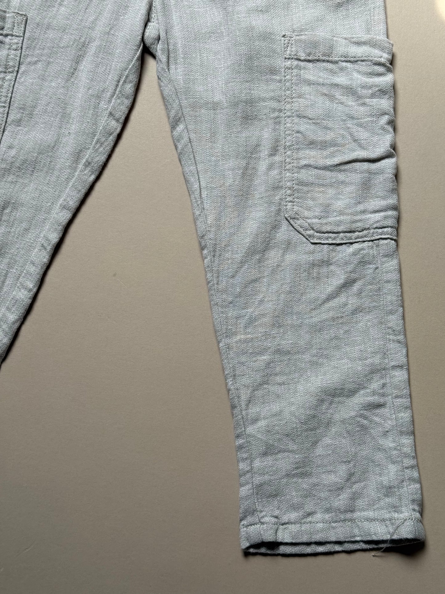 Next Relaxed Greige Linen Trousers in 4-5 Years
