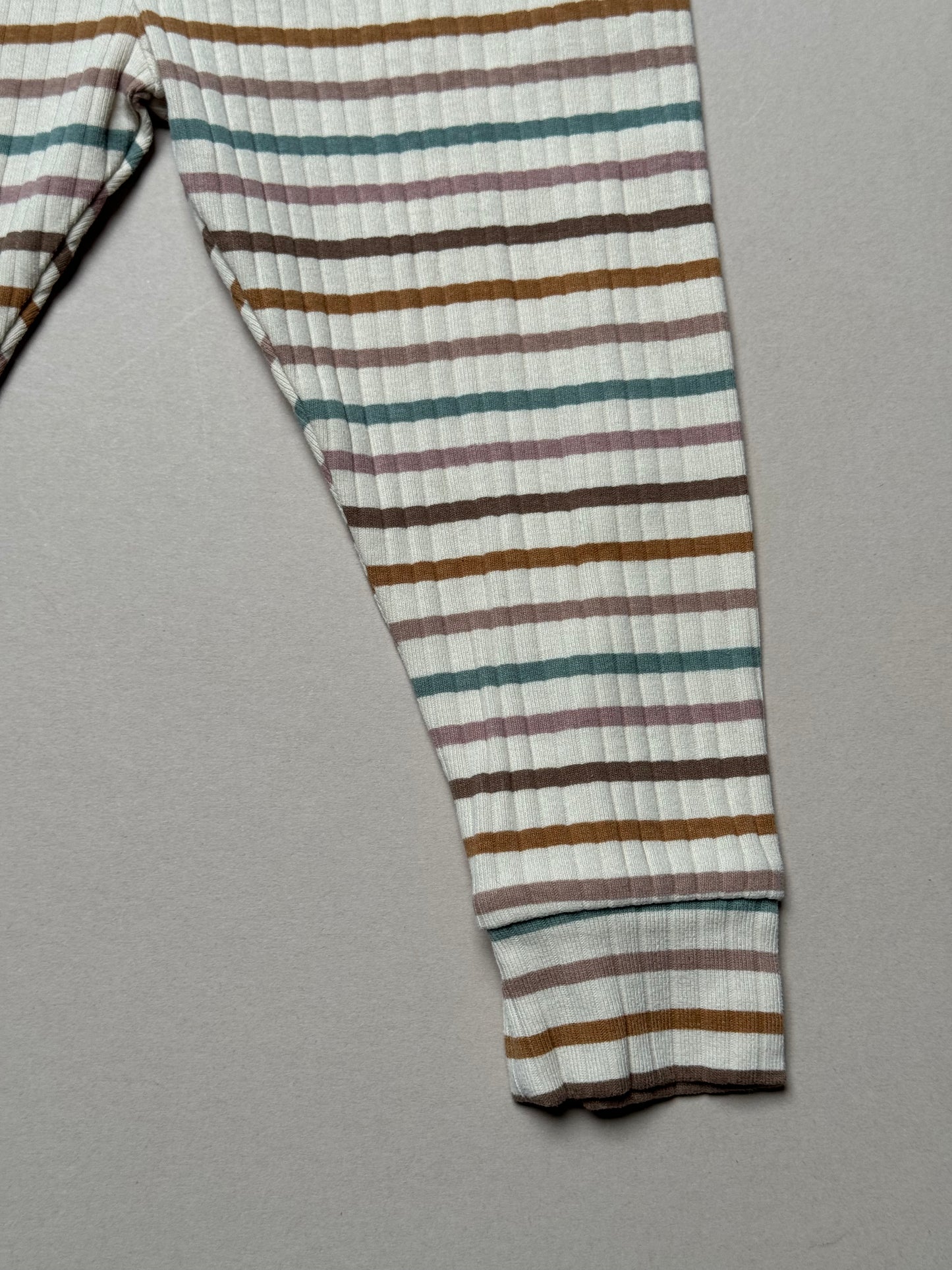 Next Pastel Striped Ribbed Leggings in 9-12 Months