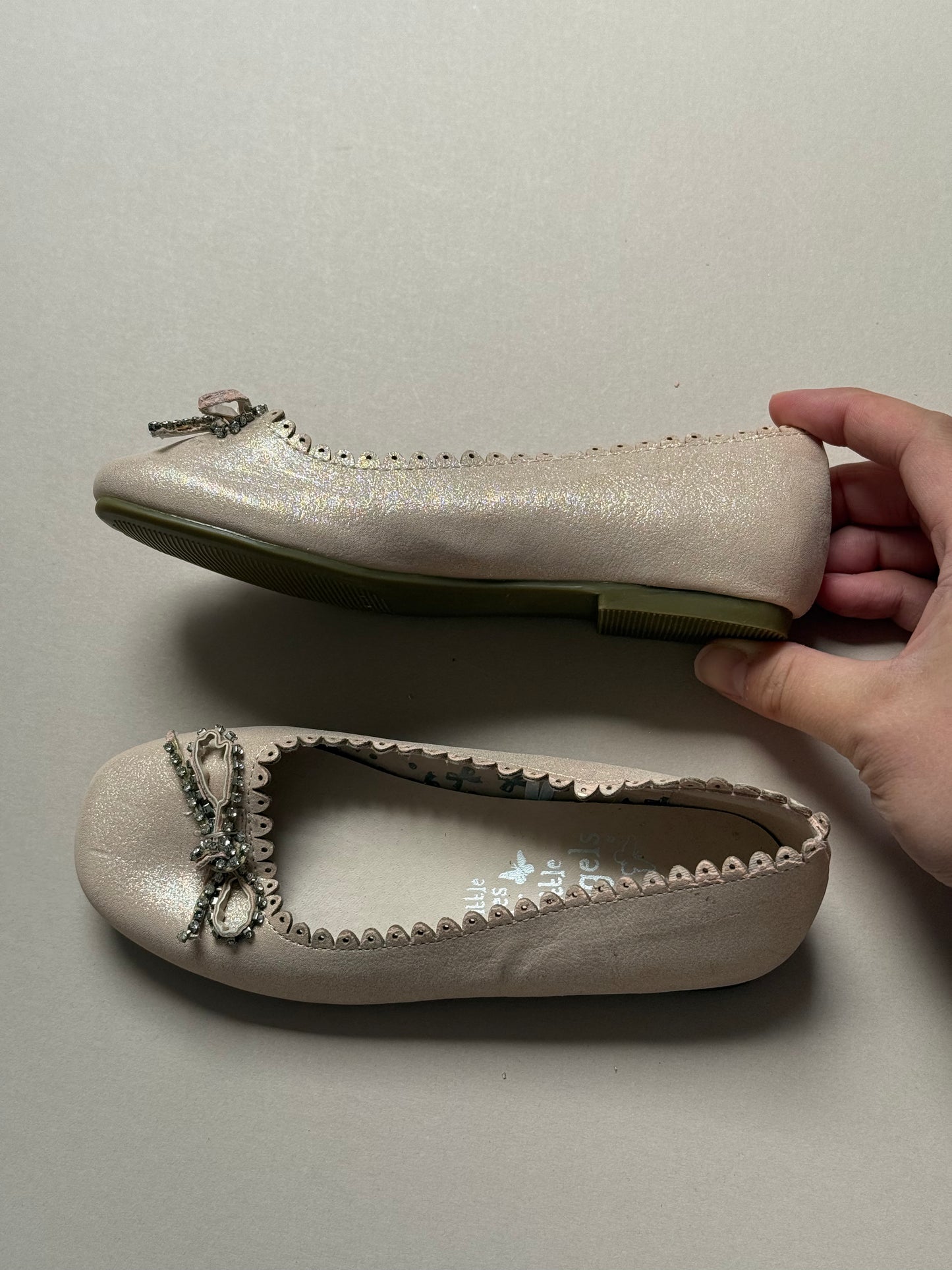 Accessorize Pink Glitter Ballet Pumps in UK 10