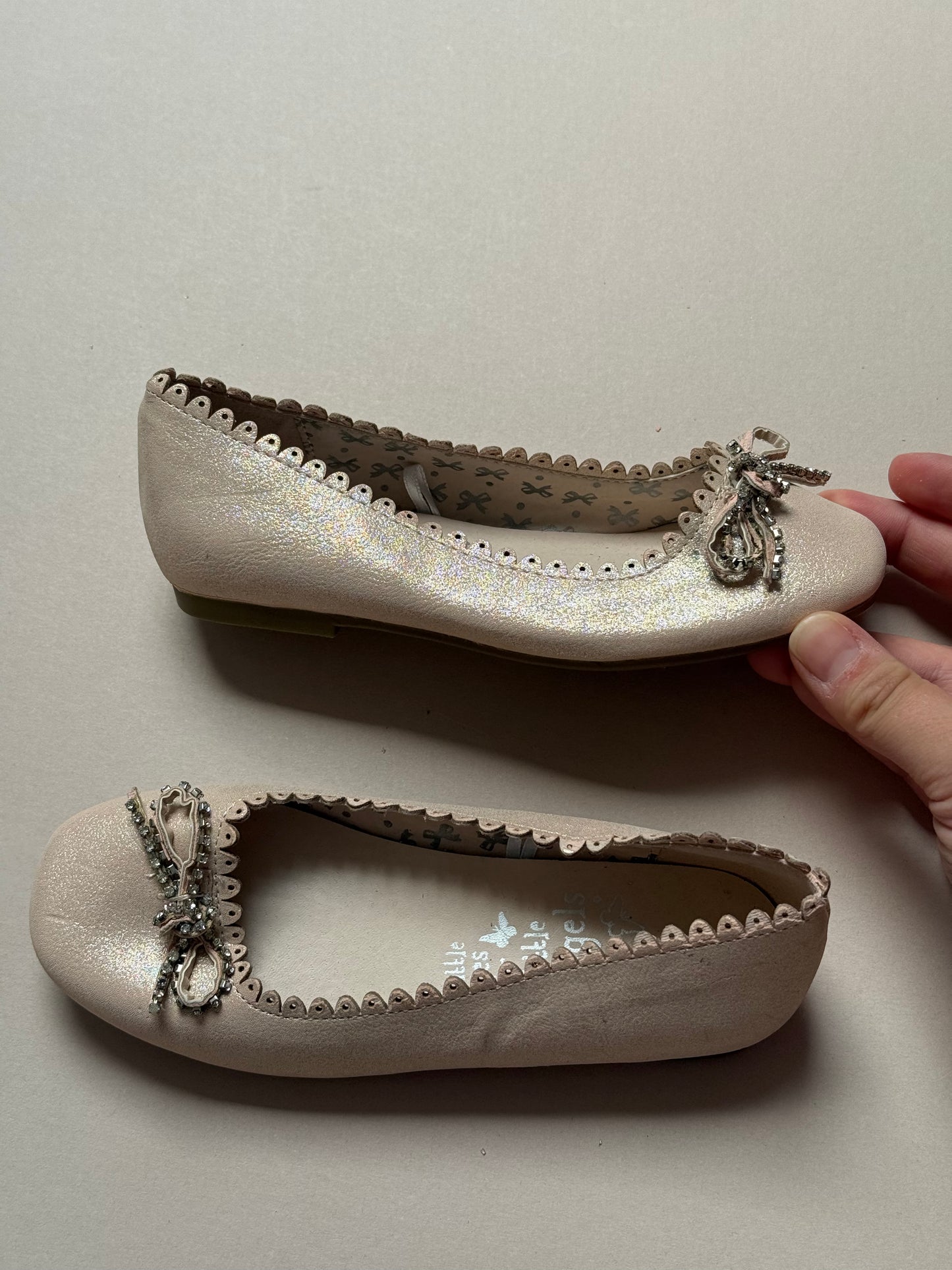 Accessorize Pink Glitter Ballet Pumps in UK 10