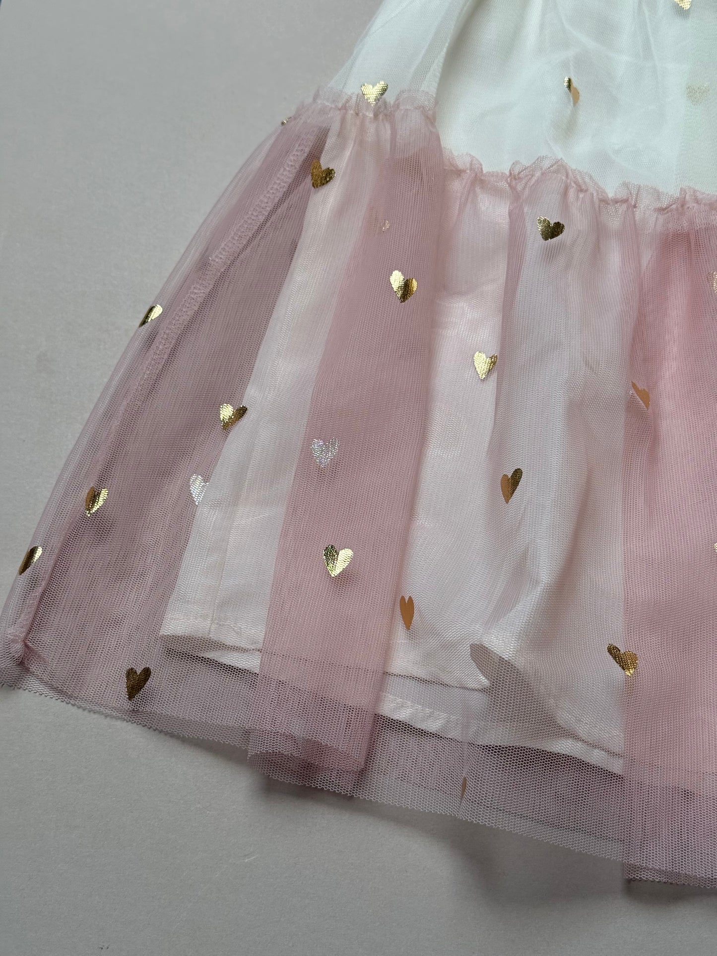 H&M Foil Hearts Printed Party Dress in 12-18 Months