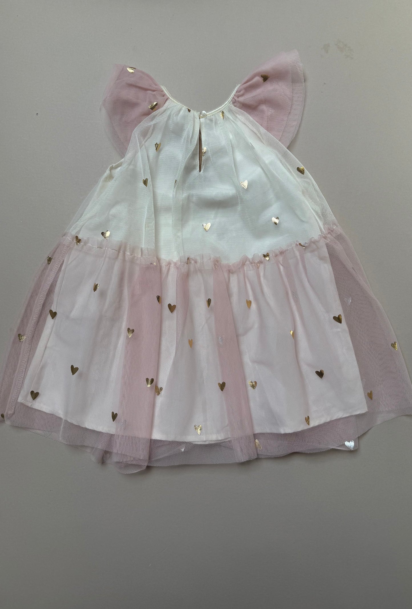 H&M Foil Hearts Printed Party Dress in 12-18 Months