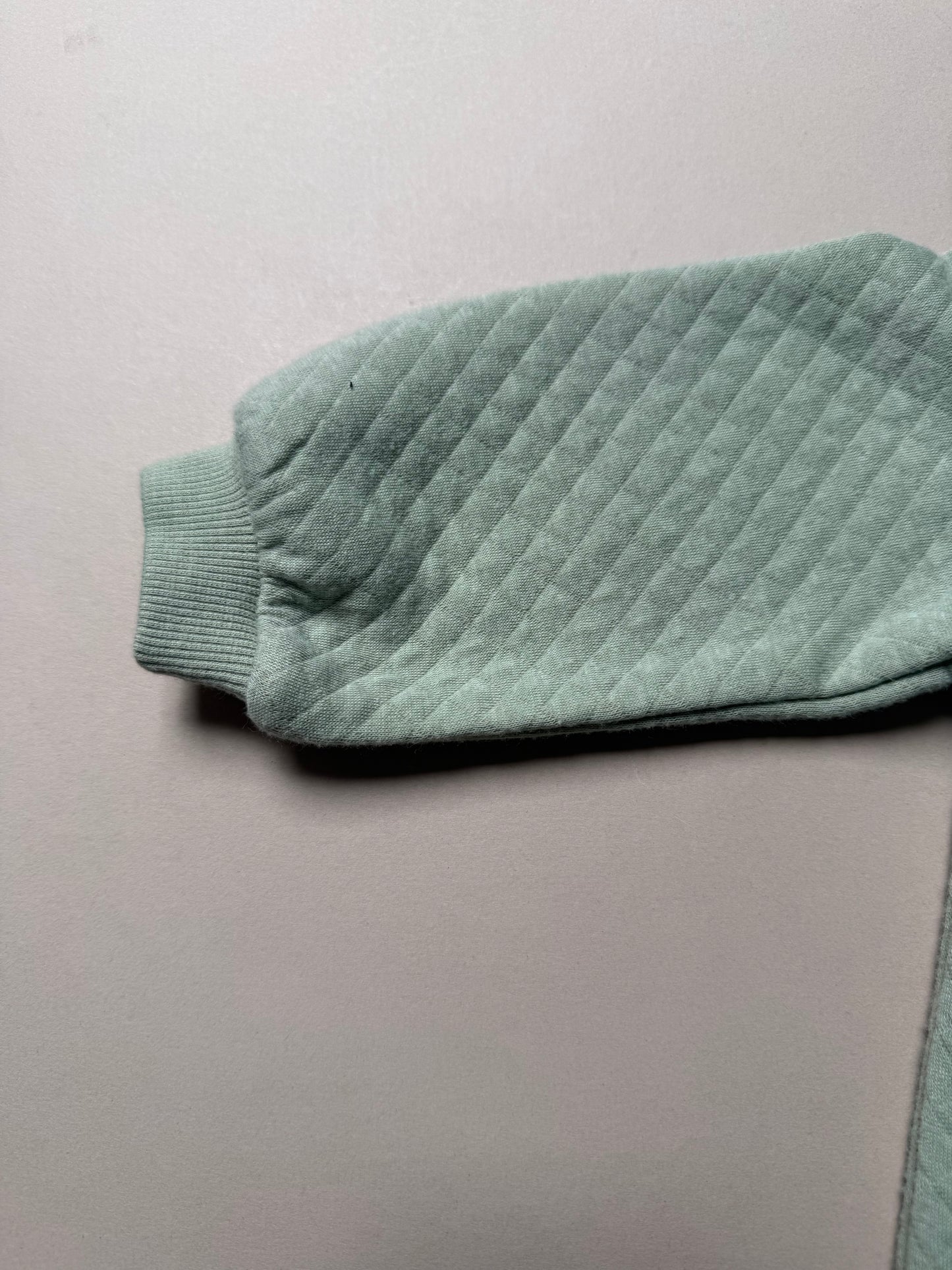 H&M Mint Green Quilted Sweat Top in 4-6 Months